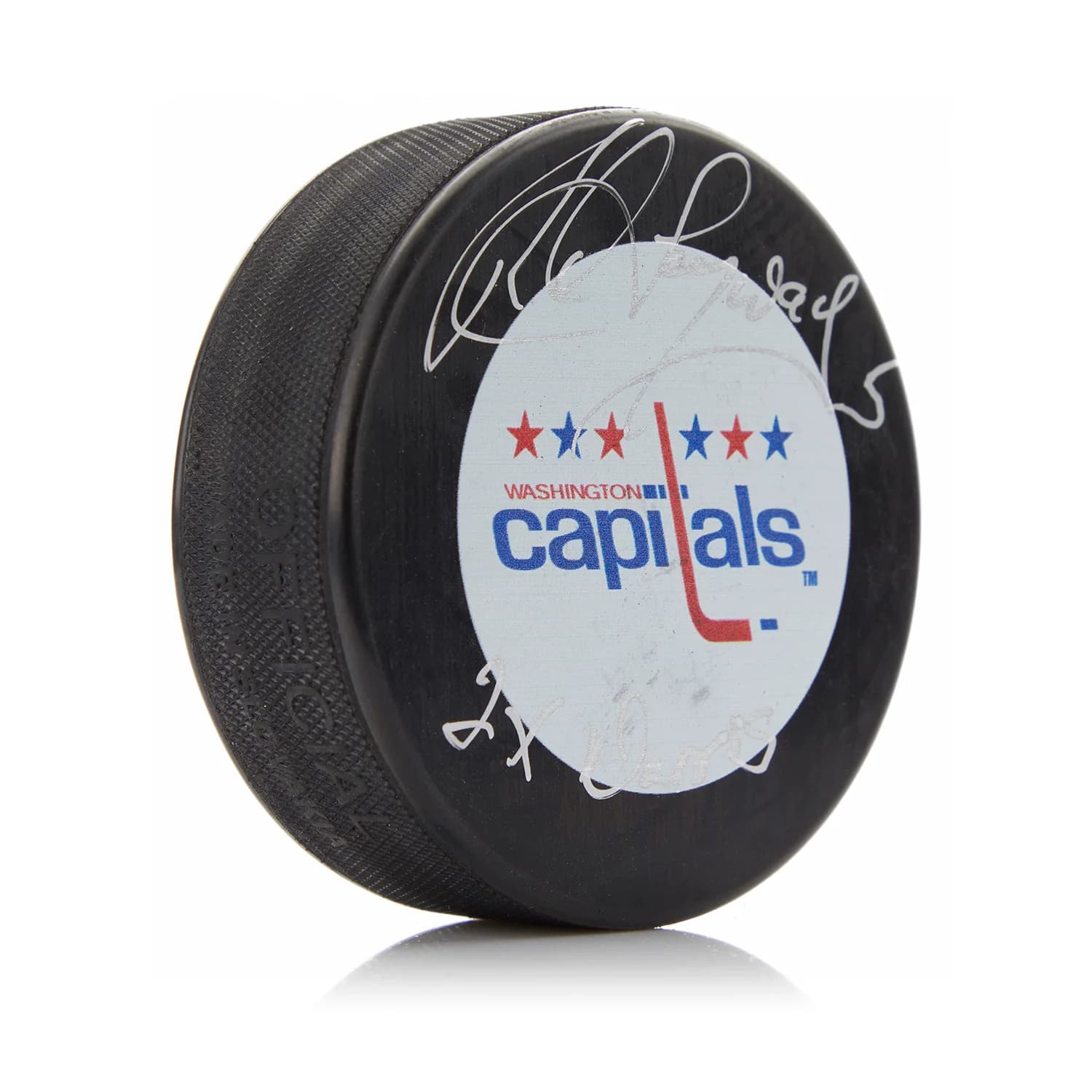 Rod Langway Signed Washington Capitals Puck with 2x Norris Note Rod Langway Puck 2x-norris-note, Washington Capitals, supplier stock photo