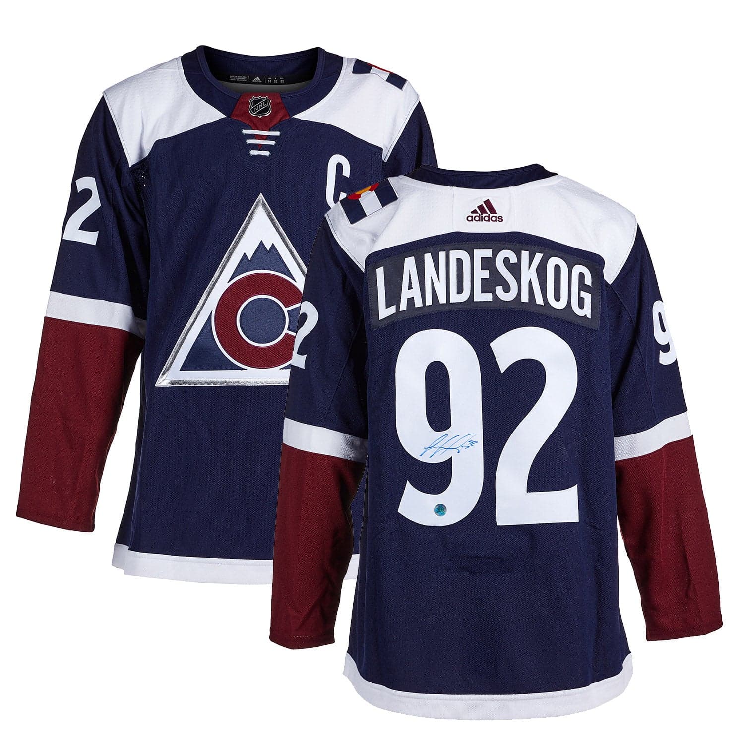 Gabriel Landeskog Signed Colorado Avalanche Alternate adidas Jersey Gabriel Landeskog Jersey alternate-adidas, Colorado Avalanche, view 3, supplier stock photo