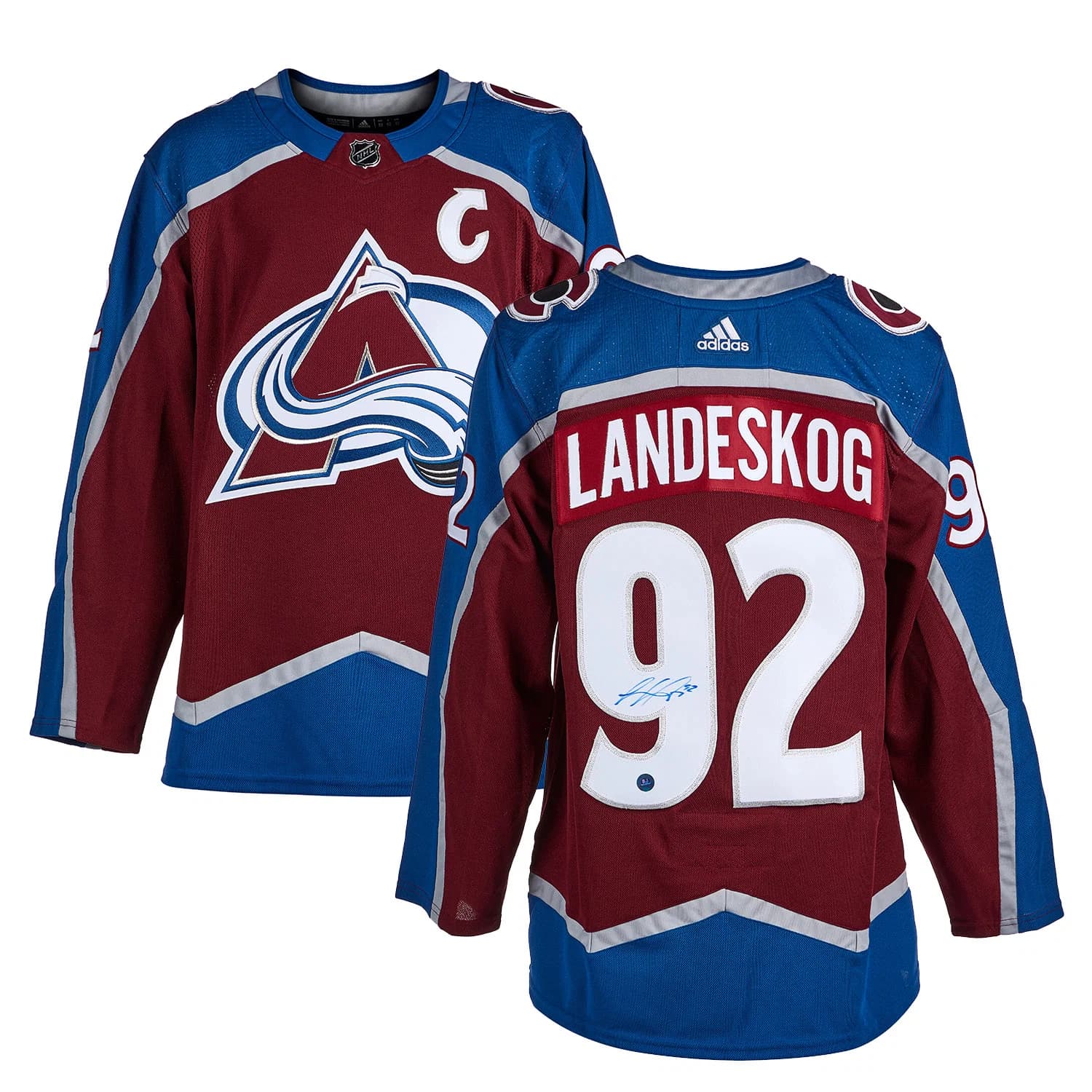 Gabriel Landeskog Autographed Colorado Avalanche adidas Jersey Gabriel Landeskog Jersey adidas, Colorado Avalanche, view 3, supplier stock photo