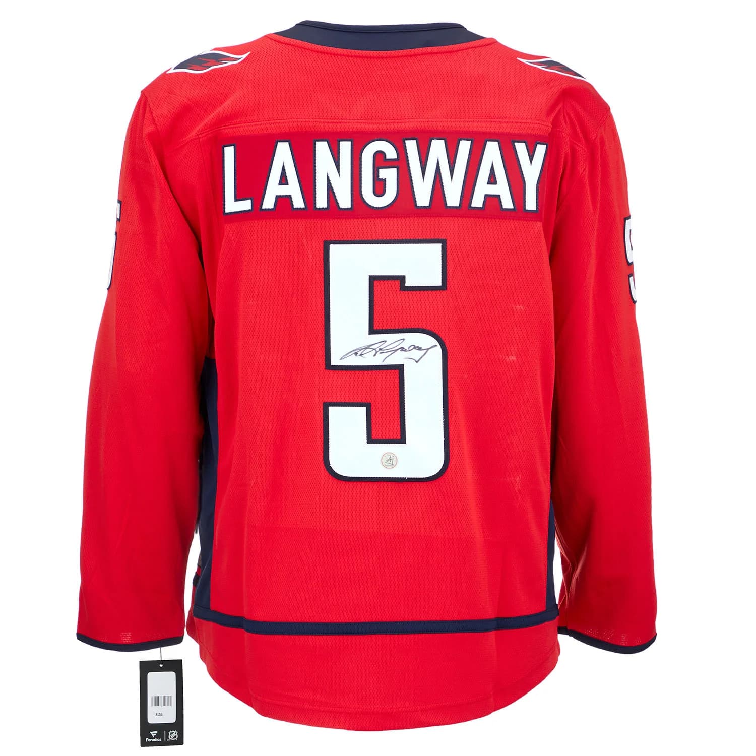 Rod Langway Signed Washington Capitals Fanatics Breakaway Jersey Rod Langway Jersey breakaway, Washington Capitals, supplier stock photo