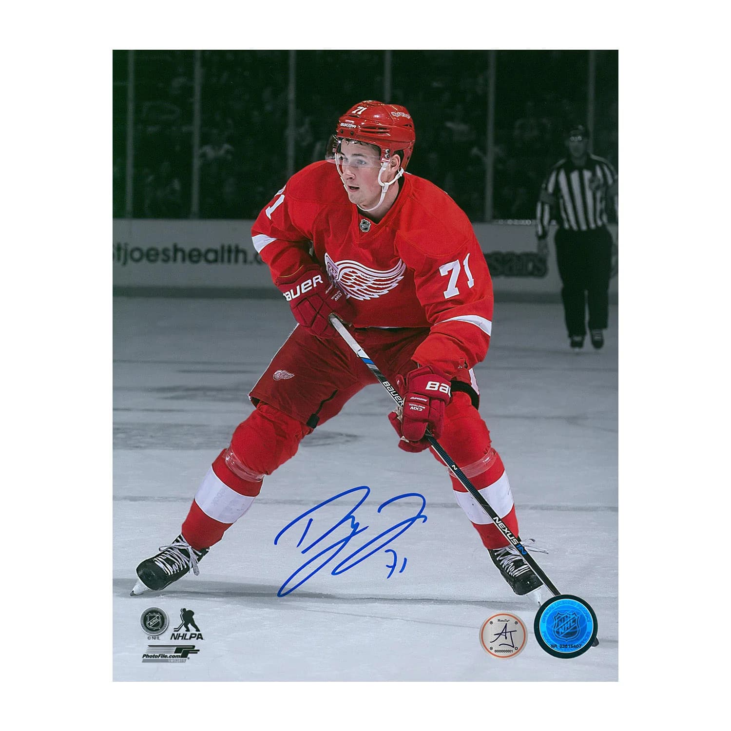 Dylan Larkin Detroit Red Wings Autographed Rookie Action 8x10 Photo Dylan Larkin Photo 8x10-rookie-action, Detroit Red Wings, supplier stock photo