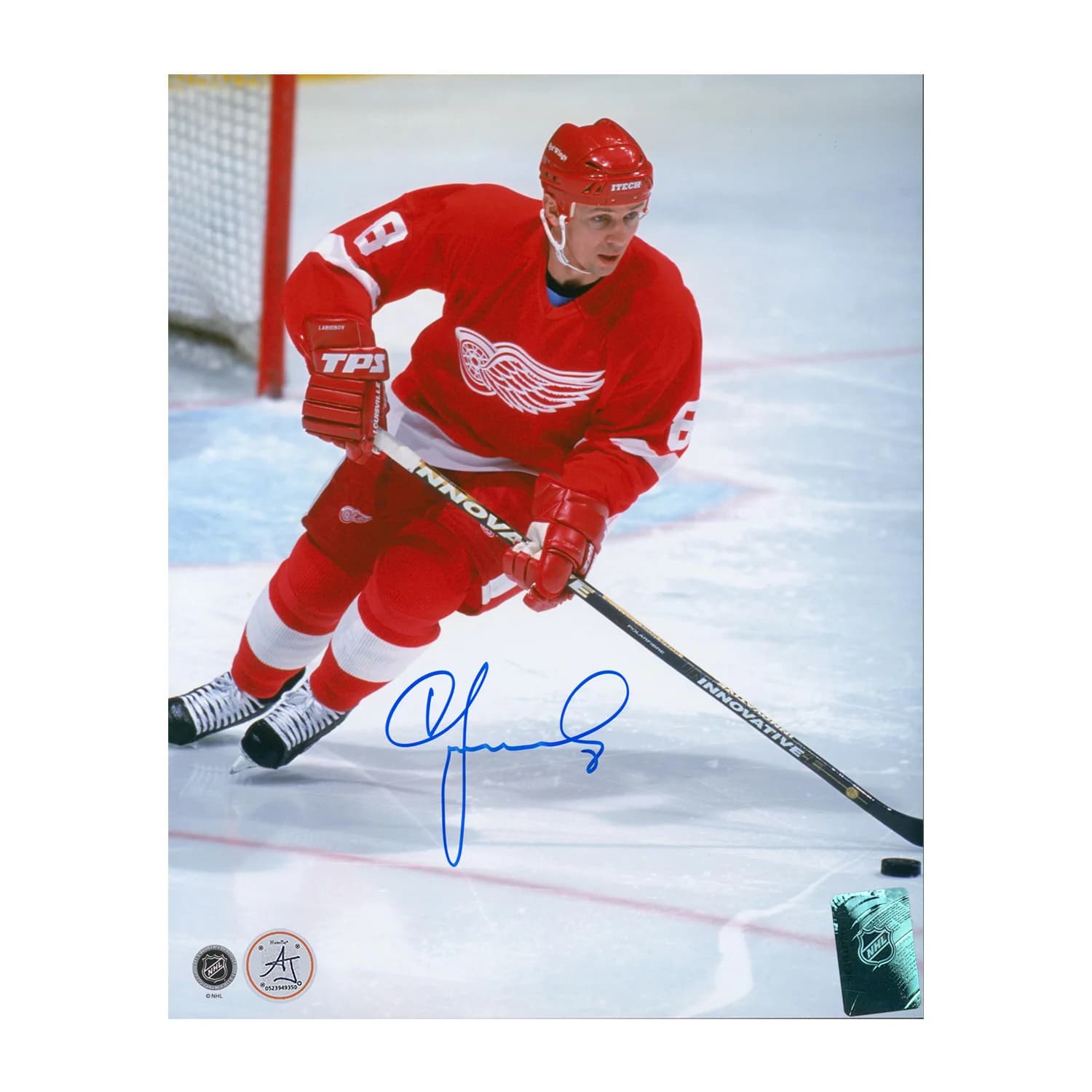 Igor Larionov Autographed Detroit Red Wings Game Action 8x10 Photo Igor Larionov Photo 8x10-game-action, Detroit Red Wings, supplier stock photo