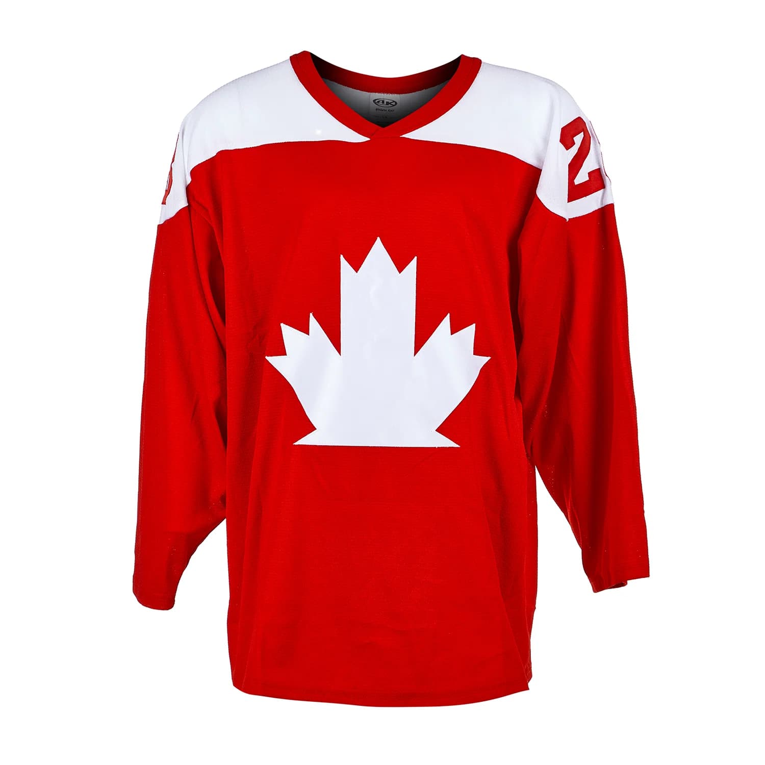 Steve Larmer Autographed Team Canada Custom Hockey Nation Jersey Steve Larmer Jersey team-canada-hockey-nation, view 2, supplier stock photo