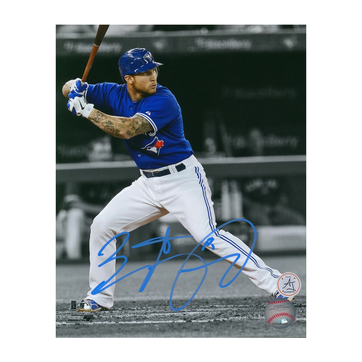 Brett Lawrie Autographed Toronto Blue Jays Isolated Batting 8x10 Photo Brett Lawrie Photo 8x10-toronto-blue-jays-isolated-batting, supplier stock photo