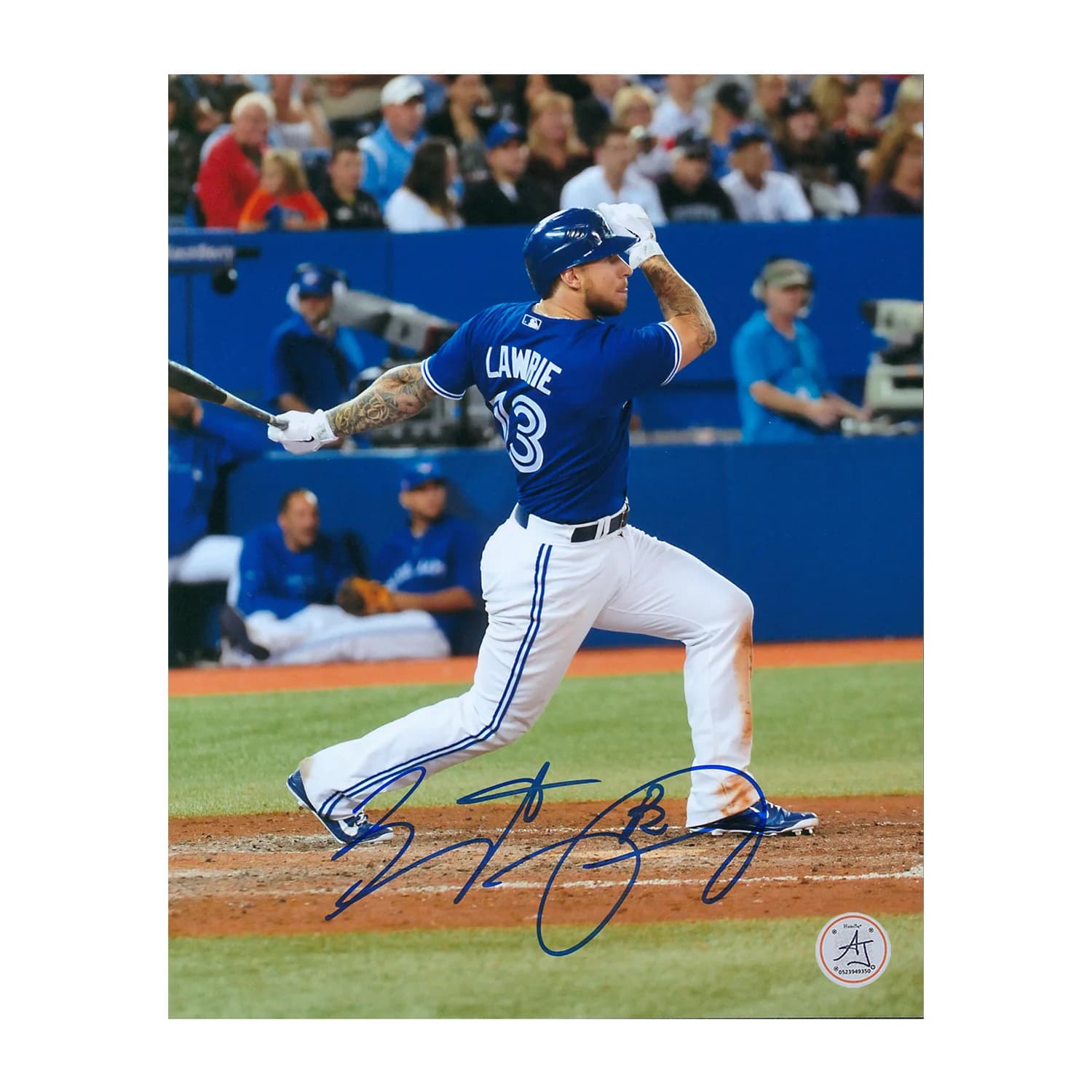 Brett Lawrie Autographed Toronto Blue Jays Batting 8x10 Photo Brett Lawrie Photo 8x10-toronto-blue-jays-batting, supplier stock photo