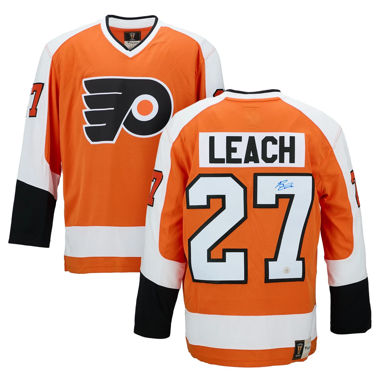 Reggie Leach Signed Philadelphia Flyers Throwback Breakaway Jersey Reggie Leach Jersey throwback-breakaway, Philadelphia Flyers, view 3, supplier stock photo