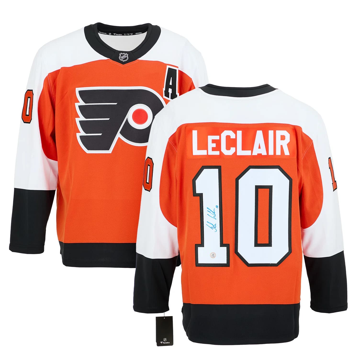 John Leclair Signed Philadelphia Flyers Fanatics Breakaway Jersey John LeClair Jersey breakaway, Philadelphia Flyers, view 3, supplier stock photo