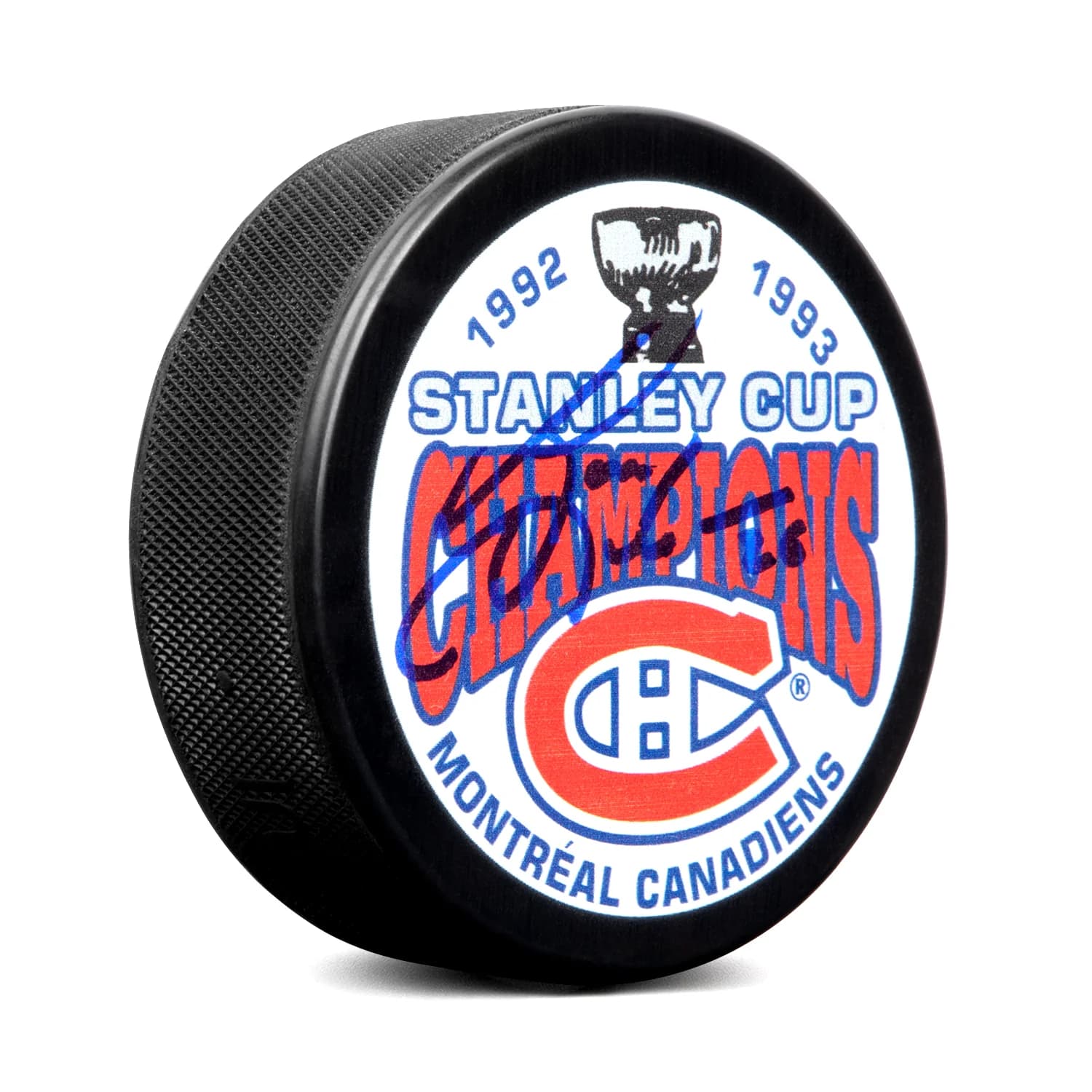 Gary Leeman Signed Montreal Canadiens 1993 Stanley Cup Champions Puck Gary Leeman Puck 1993-stanley-cup-champions, Montreal Canadiens, supplier stock photo