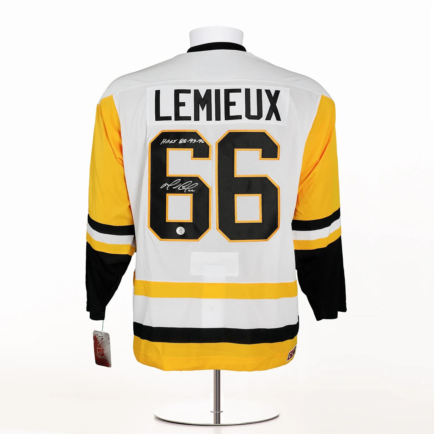 Mario Lemieux Signed & Inscribed Pittsburgh Penguins Vintage CCM Authentic Jersey Mario Lemieux Jersey inscribed-vintage-ccm, Pittsburgh Penguins, supplier stock photo