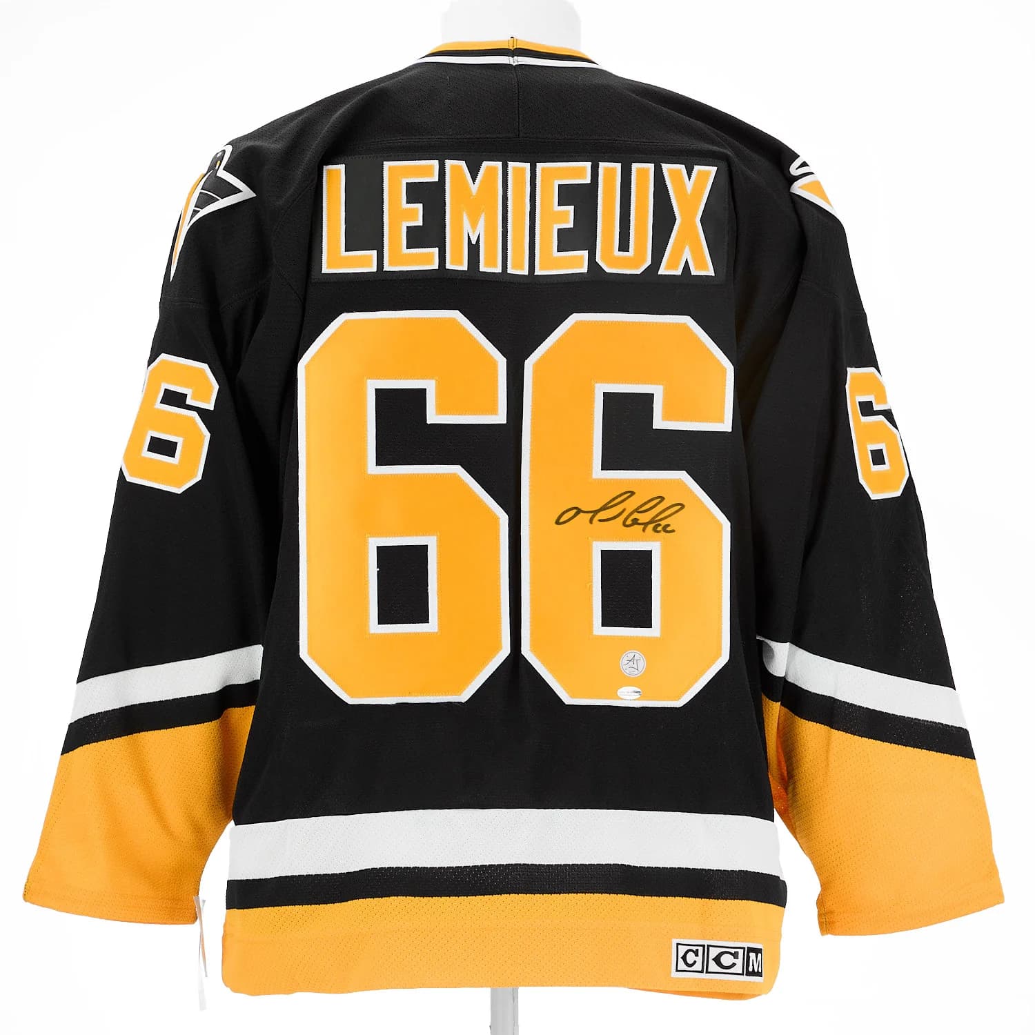 Mario Lemieux Autographed Pittsburgh Penguins Vintage CCM Jersey Mario Lemieux Jersey vintage-ccm, Pittsburgh Penguins, supplier stock photo