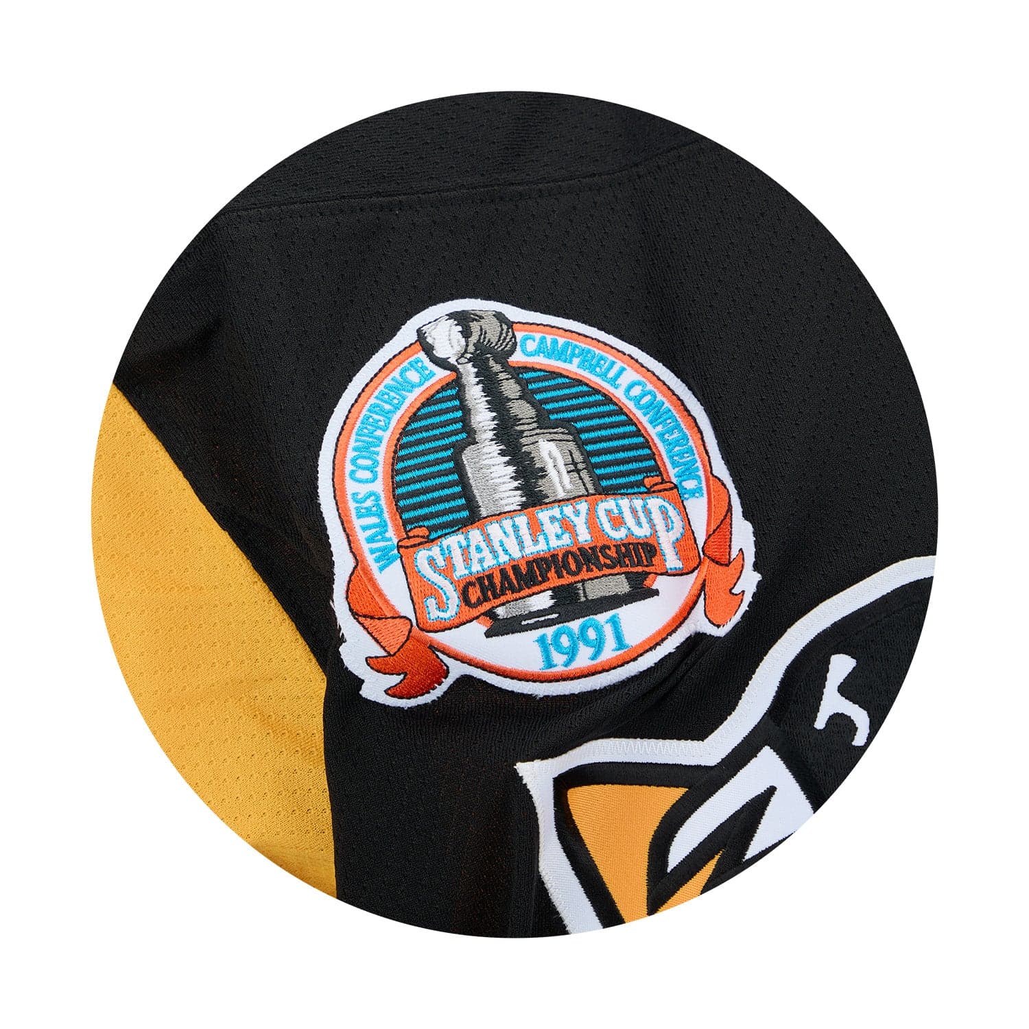 Pittsburgh Penguins Team Signed 1991 Stanley Cup adidas Jersey #1/91 Jersey team-1991-stanley-cup-adidas-1, Pittsburgh Penguins, view 4, supplier stock photo