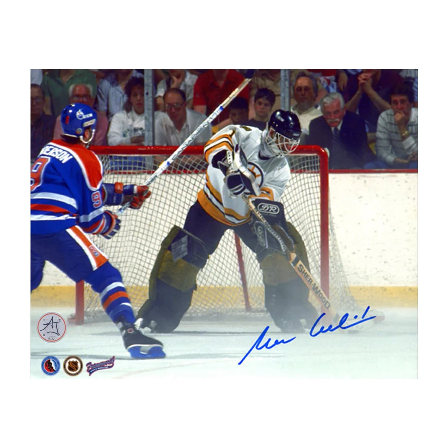 Reggie Lemelin Autographed Boston Bruins Game Action 8x10 Photo Reggie Lemelin Photo 8x10-game-action, Boston Bruins, supplier stock photo