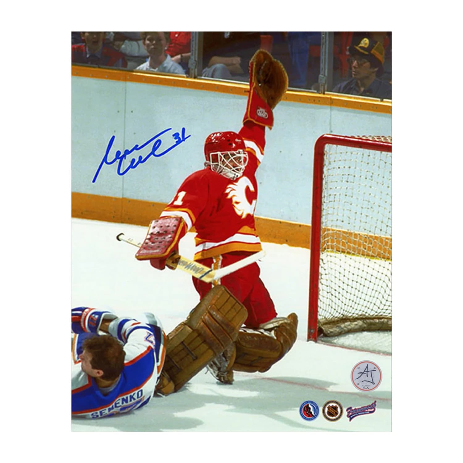 Reggie Lemelin Autographed Calgary Flames Goalie 8x10 Photo Reggie Lemelin Photo 8x10-goalie, Calgary Flames, supplier stock photo