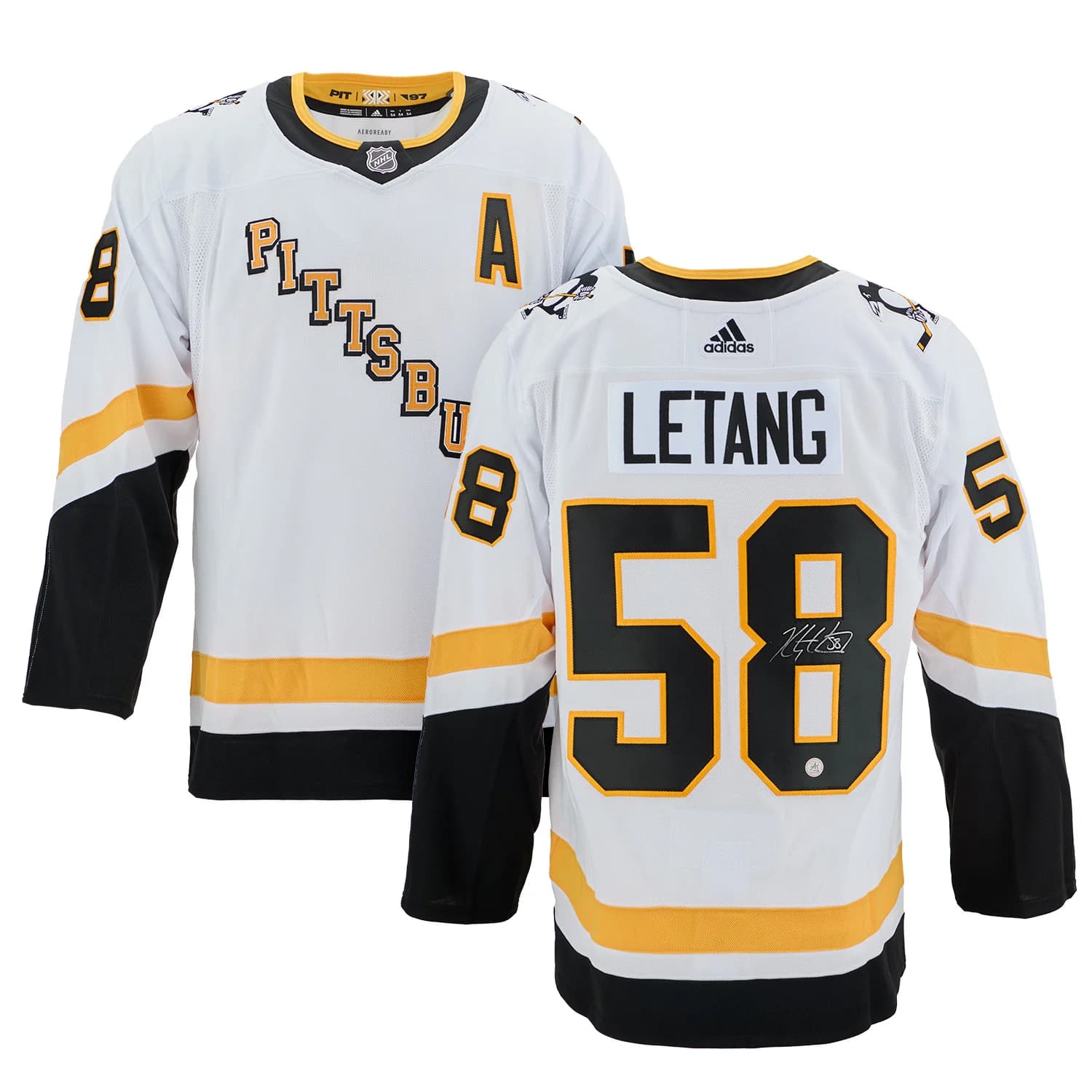 Kris Letang Signed Pittsburgh Penguins Reverse Retro adidas Jersey Kris Letang Jersey reverse-retro-adidas, Pittsburgh Penguins, view 3, supplier stock photo