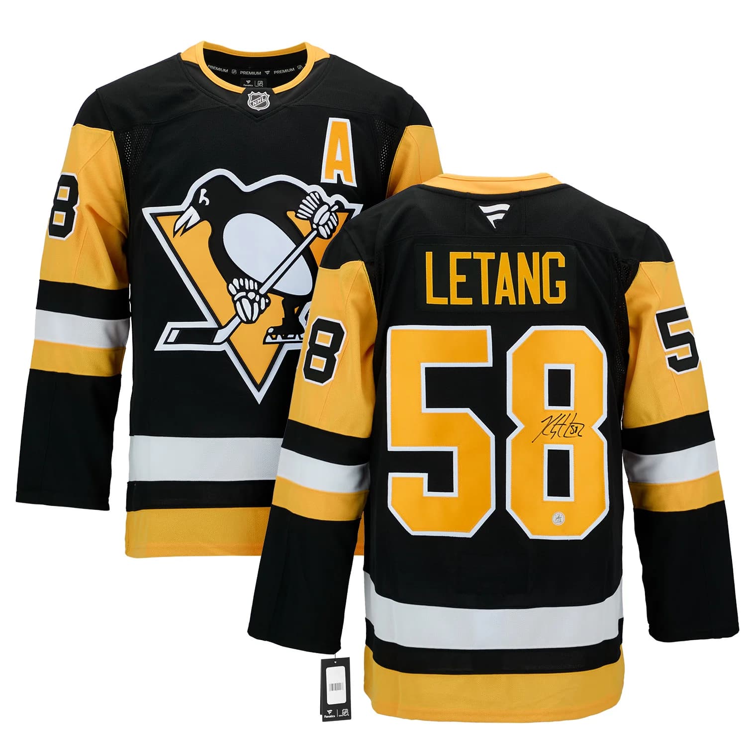 Kris Letang Autographed Pittsburgh Penguins Fanatics Premium Jersey Kris Letang Jersey premium, Pittsburgh Penguins, view 3, supplier stock photo