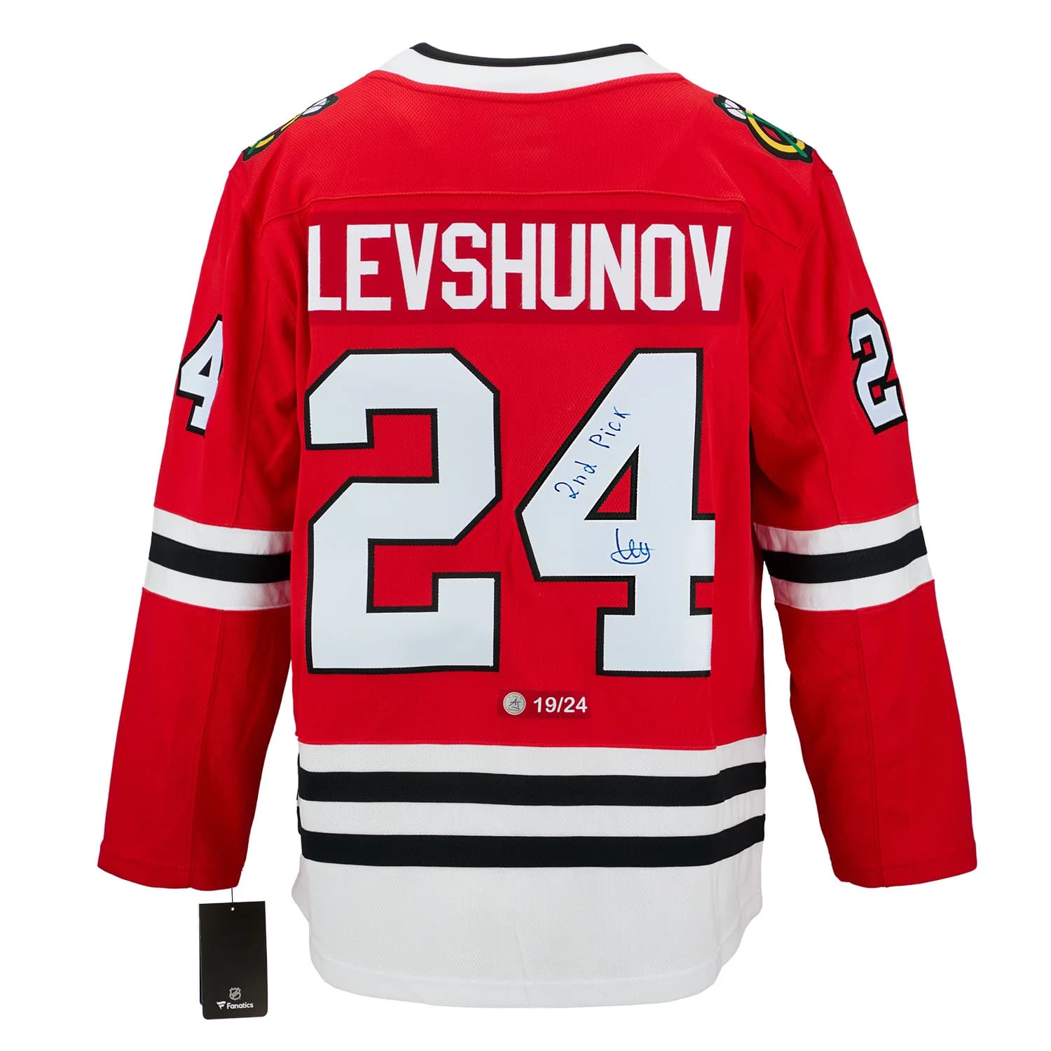 Artyom Levshunov Signed Chicago Draft Day Fanatics Breakaway Jersey #/24 Artyom Levshunov Jersey artyom-levshunov-chicago-draft-day-breakaway, supplier stock photo