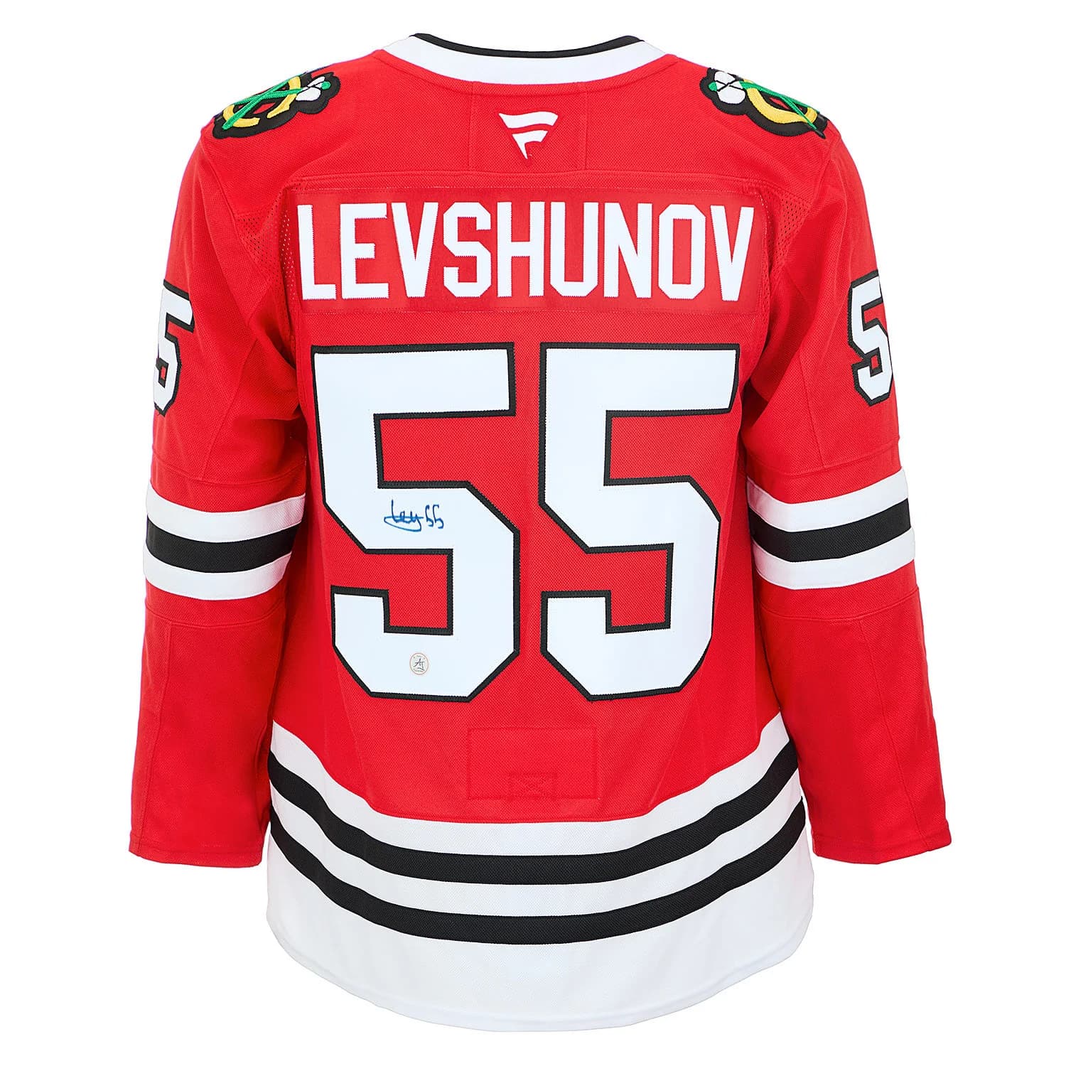 Artyom Levshunov Signed Chicago Blackhawks Fanatics Premium Jersey Artyom Levshunov Jersey premium, Chicago Blackhawks, supplier stock photo