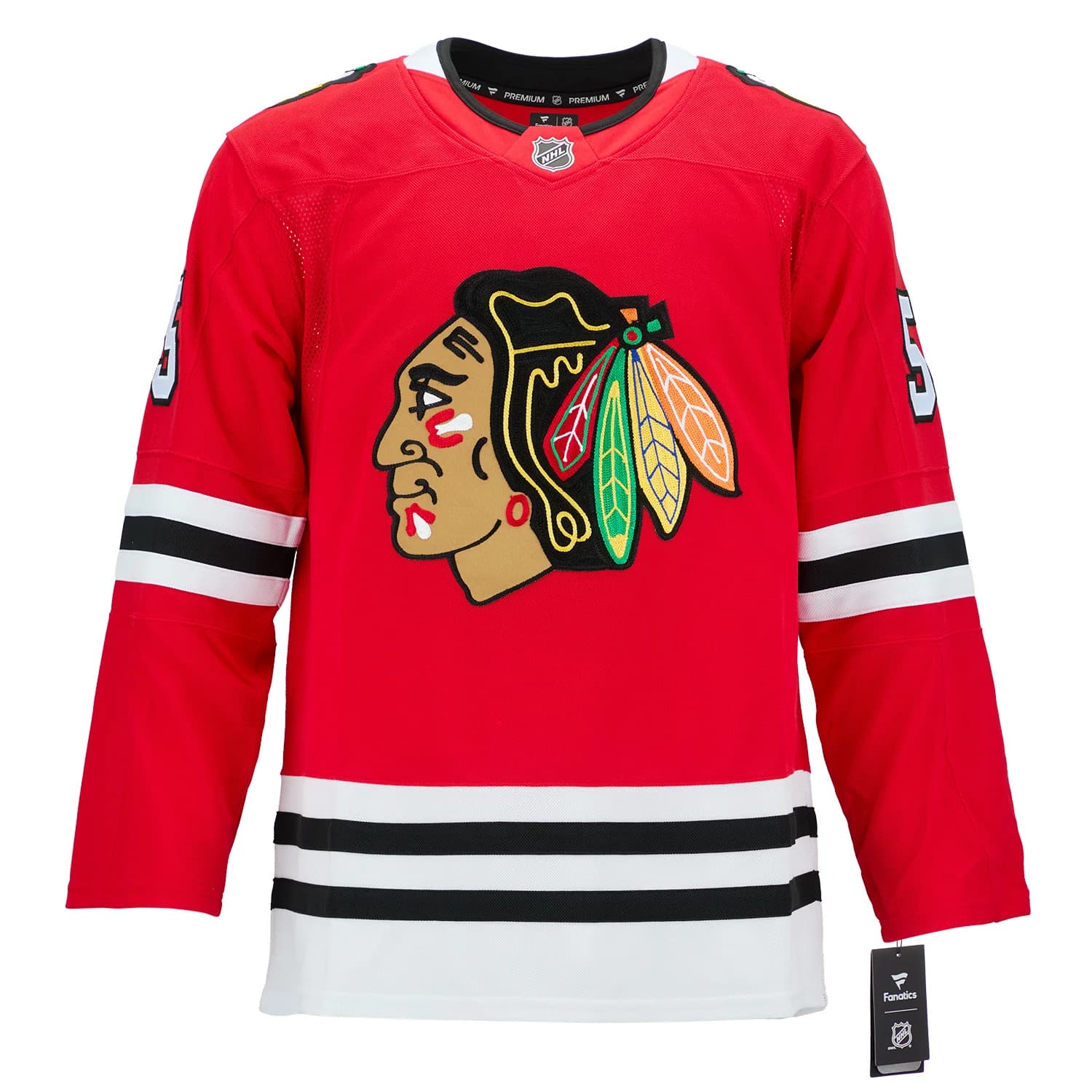 Artyom Levshunov Chicago Blackhawks Signed & Dated 1st Goal Jersey #/55 Artyom Levshunov Jersey artyom-levshunov-dated-1st-goal-55, Chicago Blackhawks, view 2, supplier stock photo