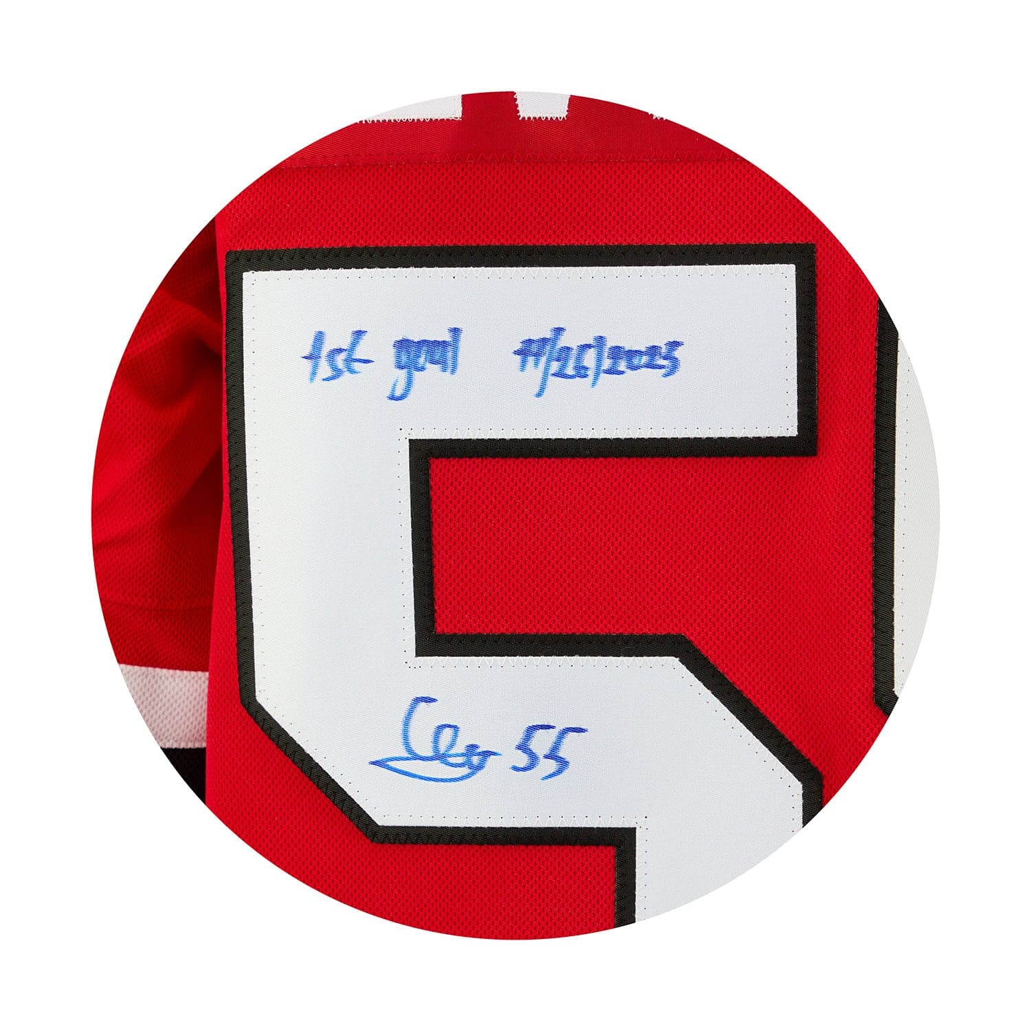 Artyom Levshunov Chicago Blackhawks Signed & Dated 1st Goal Jersey 55/55 Artyom Levshunov Jersey artyom-levshunov-dated-1st-goal-55, Chicago Blackhawks, view 3, supplier stock photo