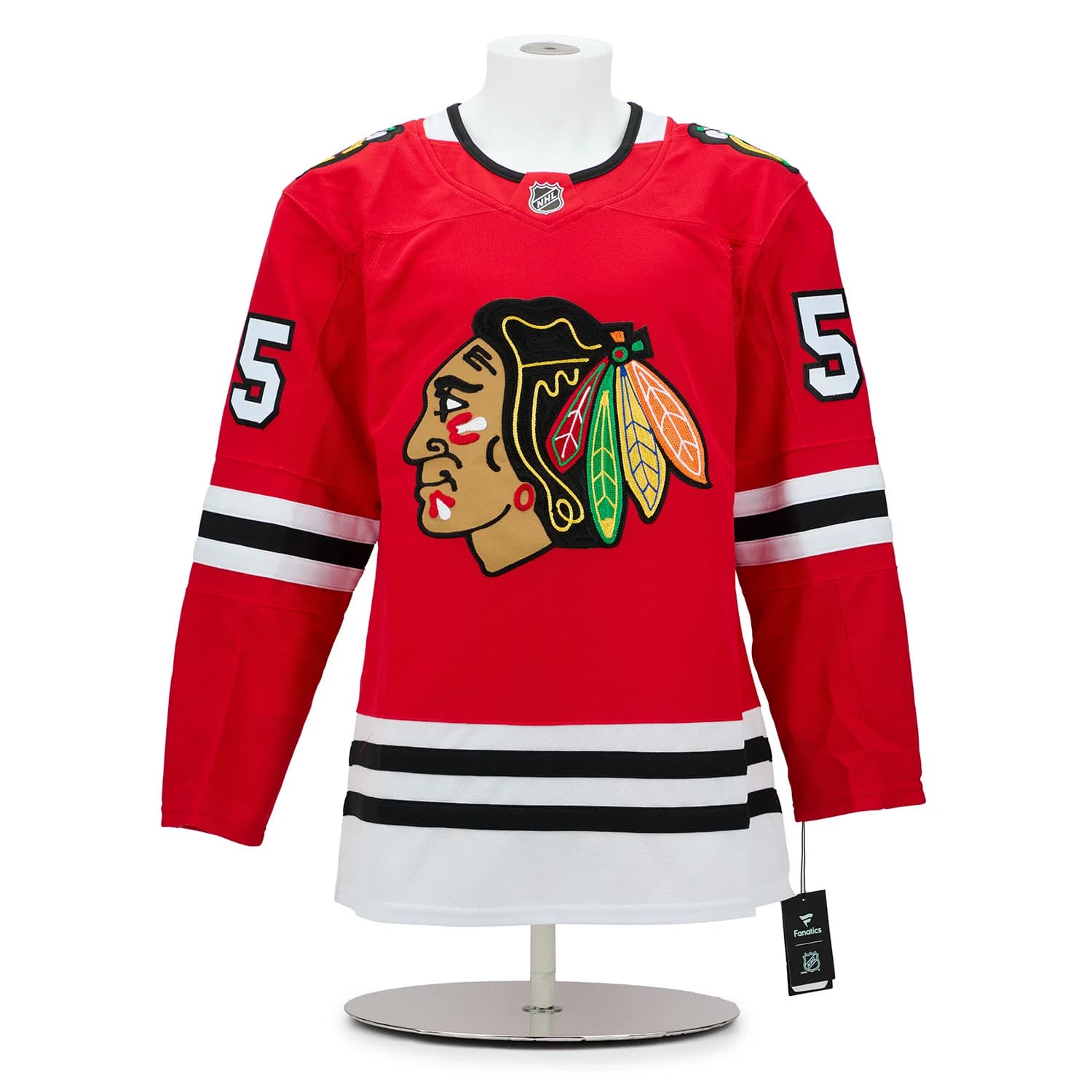 Artyom Levshunov Chicago Blackhawks Signed & Dated 1st Goal Jersey 55/55 Artyom Levshunov Jersey artyom-levshunov-dated-1st-goal-55, Chicago Blackhawks, view 2, supplier stock photo