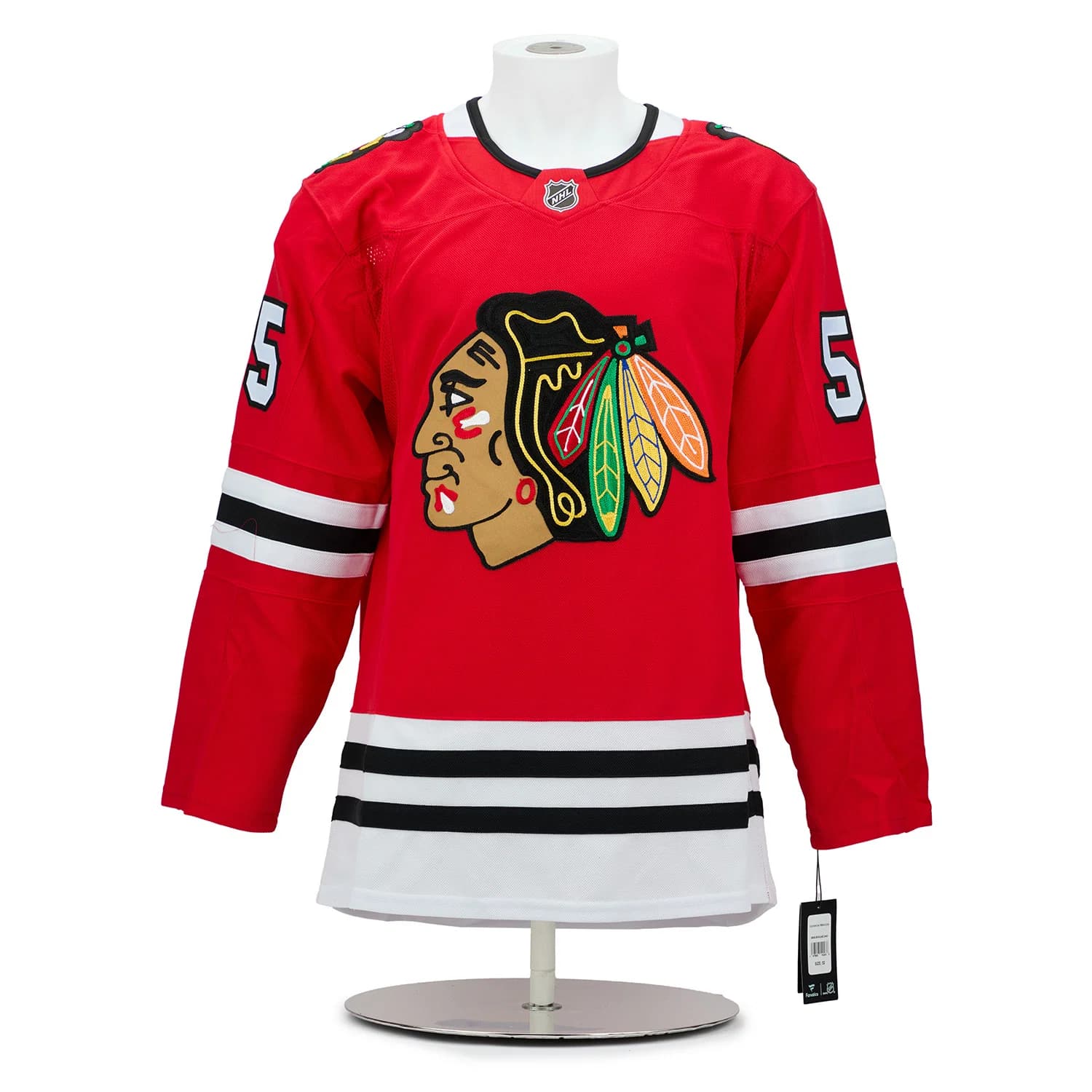 Artyom Levshunov Chicago Blackhawks Signed & Dated 1st Goal Jersey 1/55 Artyom Levshunov Jersey artyom-levshunov-dated-1st-goal-1, Chicago Blackhawks, view 2, supplier stock photo