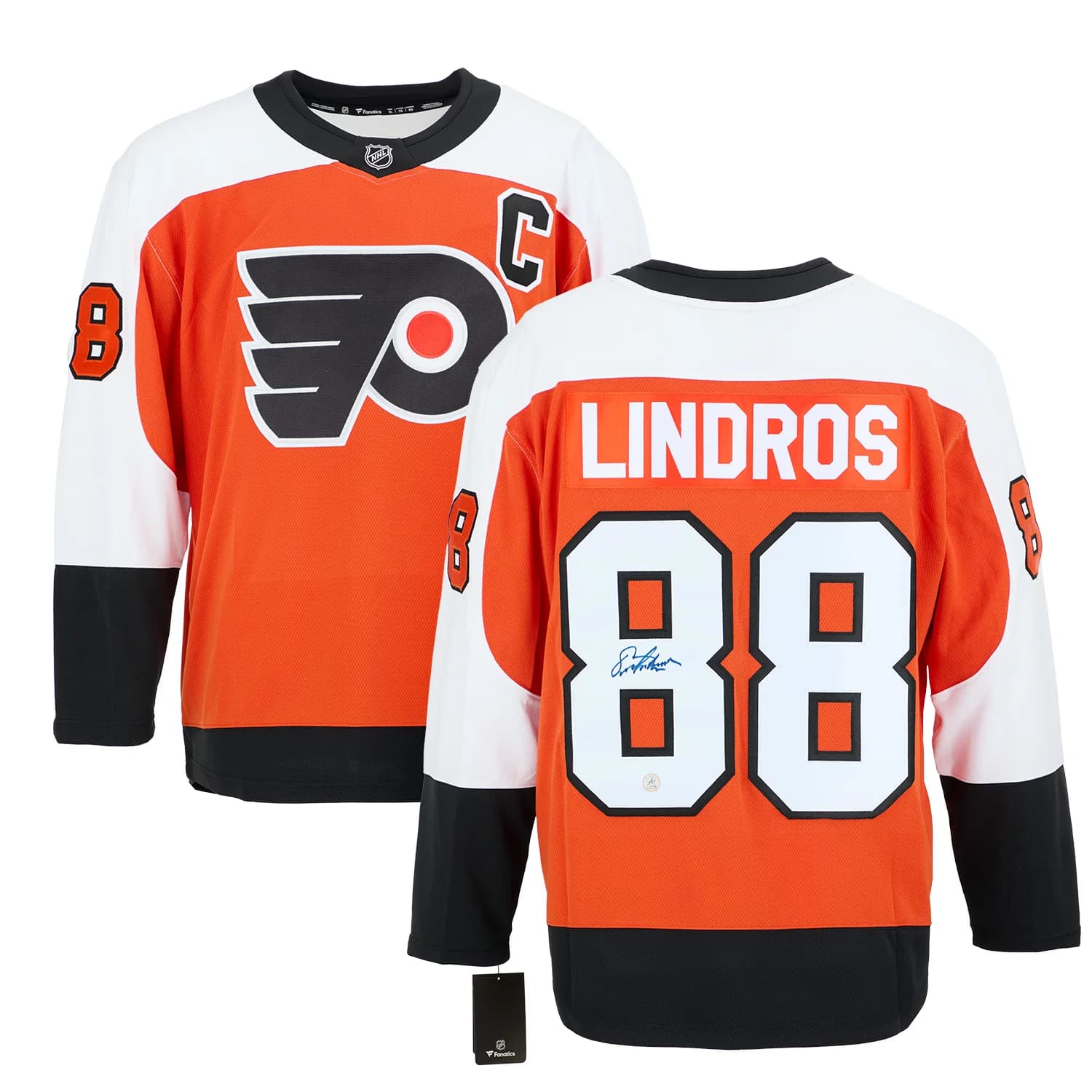 Eric Lindros Signed Philadelphia Flyers Fanatics Breakaway Jersey Eric Lindros Jersey eric-lindros-philadelphia-flyers-breakaway, Philadelphia Flyers, view 3, supplier stock photo