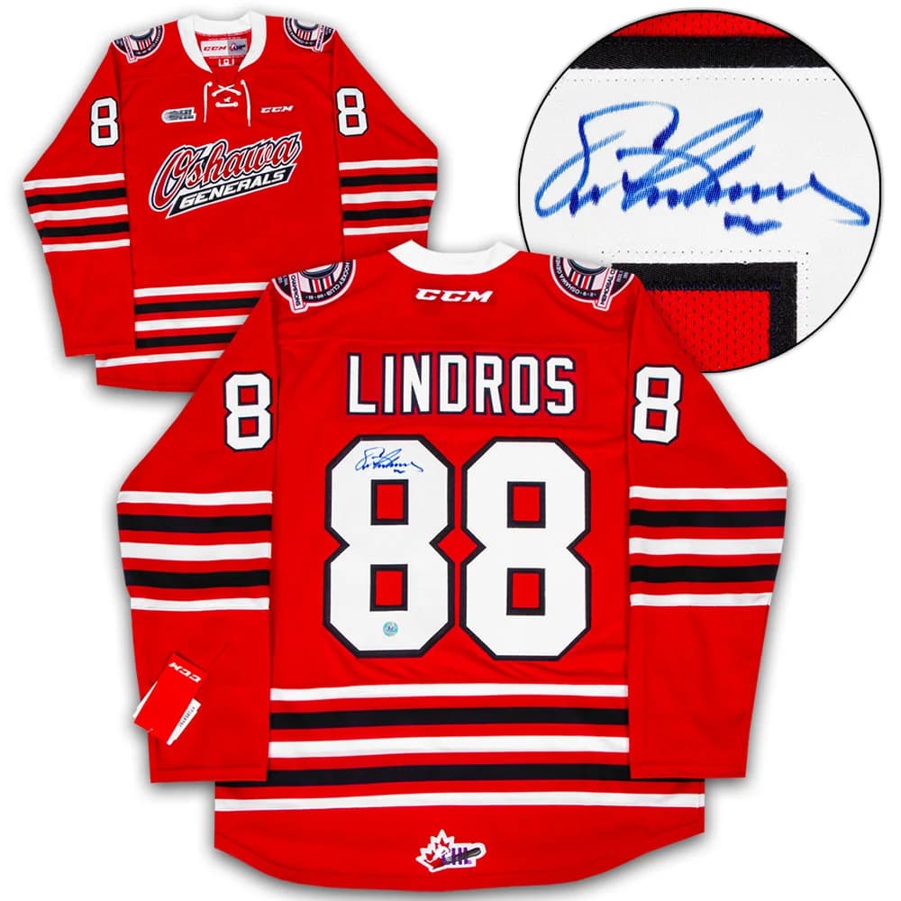 Eric Lindros Oshawa Generals Autographed CHL CCM Jersey Eric Lindros Jersey oshawa-generals-chl-ccm, supplier stock photo