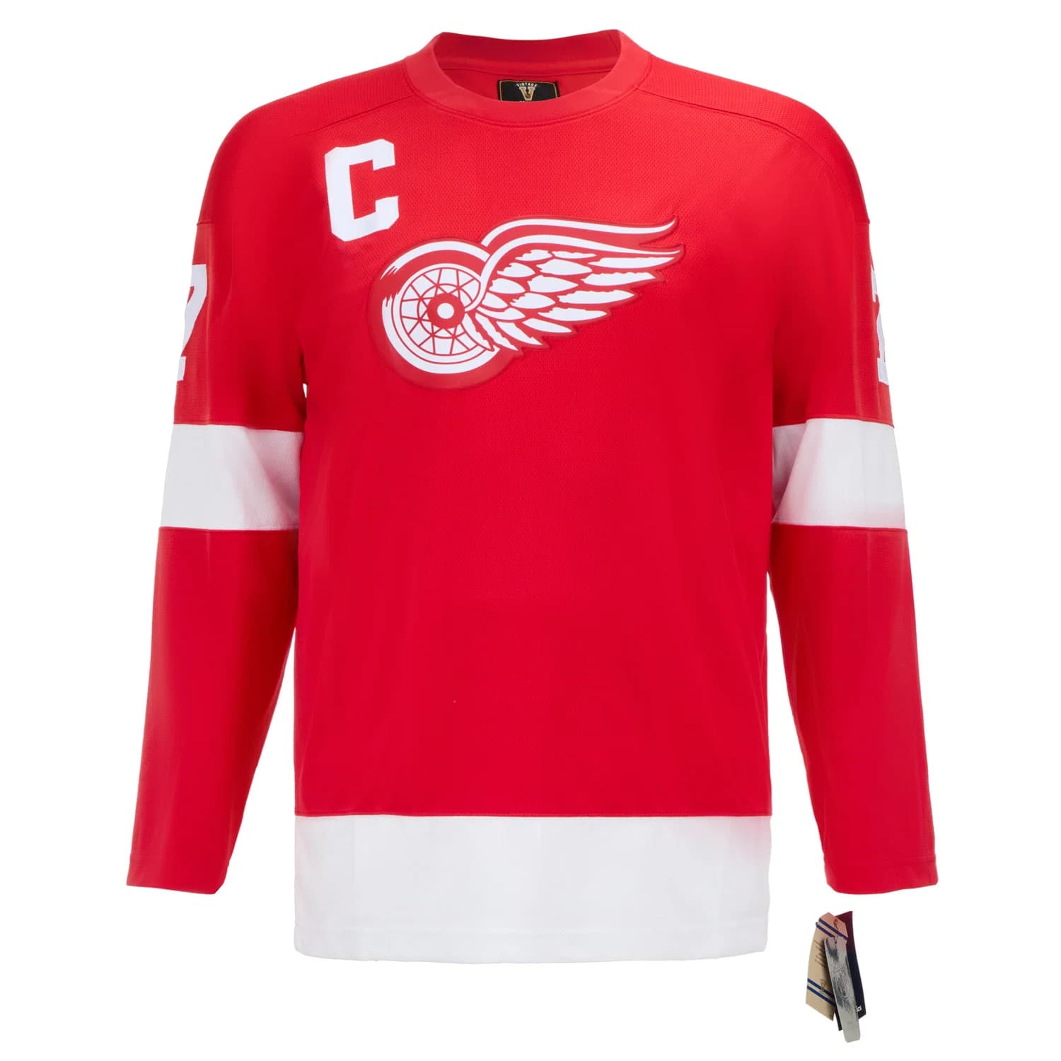 Ted Lindsay Signed Detroit Red Wings Fanatics Throwback Jersey Ted Lindsay Jersey throwback, Detroit Red Wings, view 2, supplier stock photo