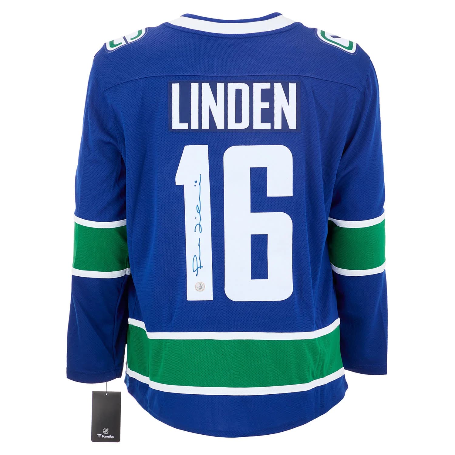 Trevor Linden Autographed Vancouver Canucks Fanatics Breakaway Jersey Trevor Linden Jersey breakaway, Vancouver Canucks, supplier stock photo