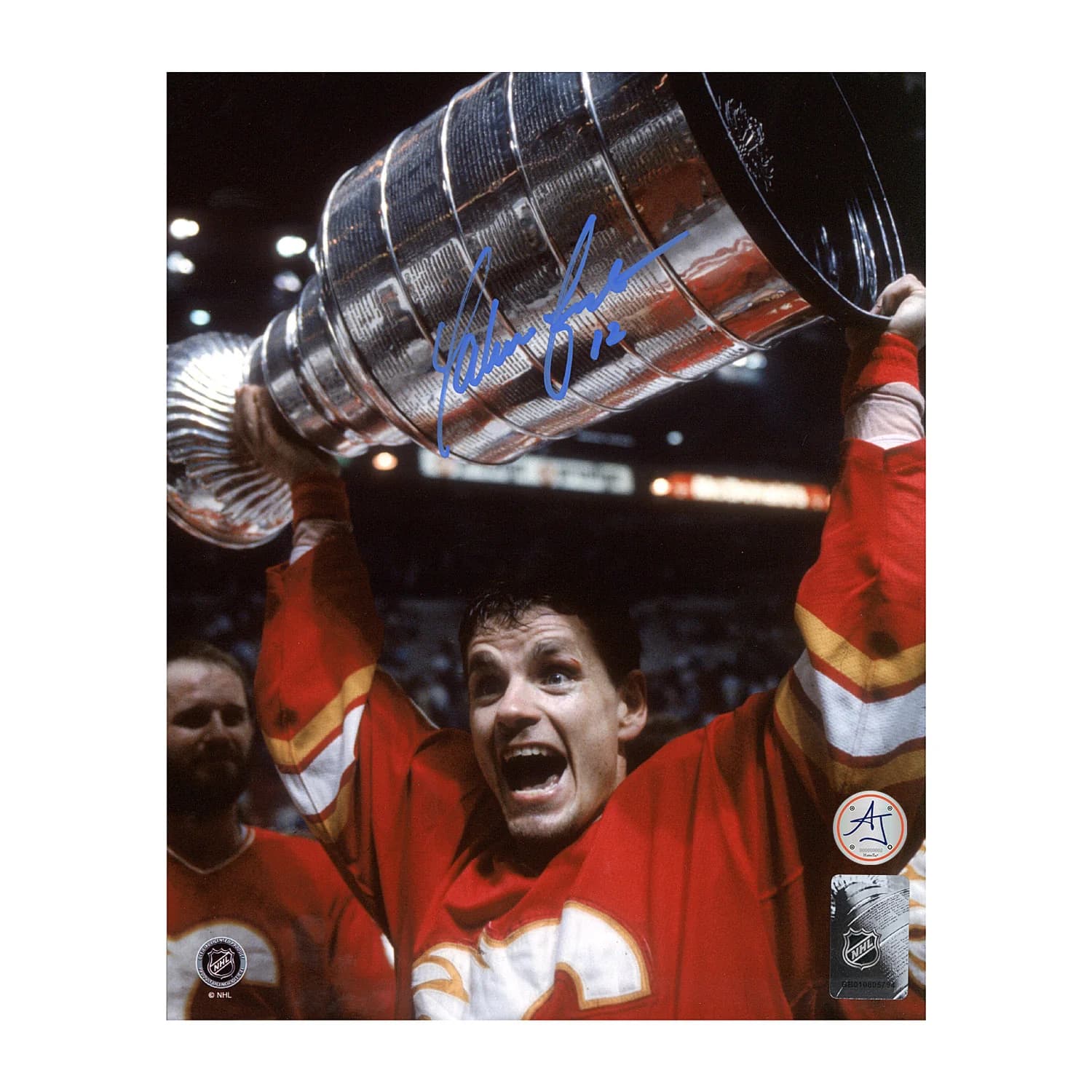 Hakan Loob Autographed Calgary Flames Stanley Cup 8x10 Photo Hakan Loob Photo 8x10-stanley-cup, Calgary Flames, supplier stock photo