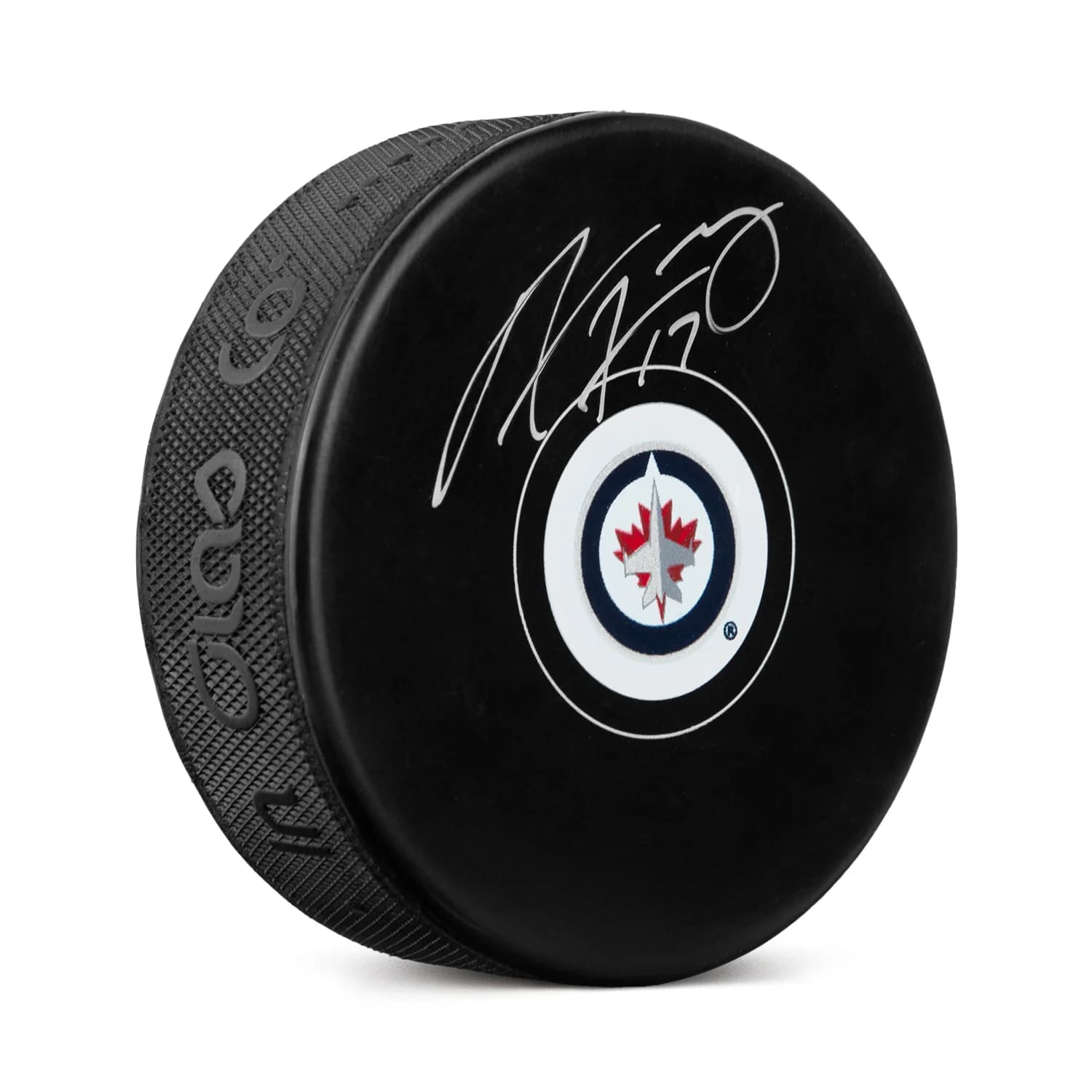 Adam Lowry Autographed Winnipeg Jets Hockey Puck Adam Lowry Puck hockey, Winnipeg Jets, supplier stock photo