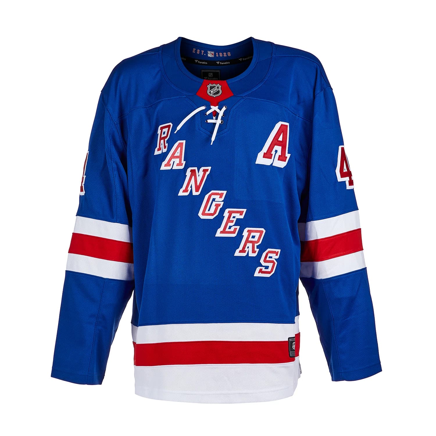 Kevin Lowe Autographed New York Rangers Fanatics Breakaway Jersey Kevin Lowe Jersey breakaway, New York Rangers, view 2, supplier stock photo