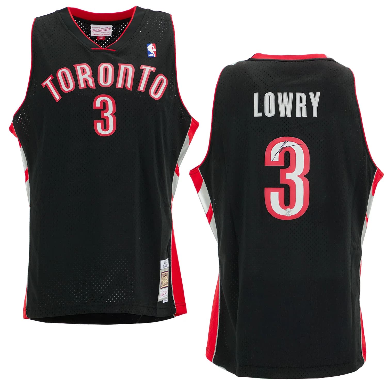 Kyle Lowry Signed Toronto Raptors Mitchell & Ness Throwback Jersey Kyle Lowry Jersey kyle-lowry-toronto-raptors-mitchell-ness, view 3, supplier stock photo