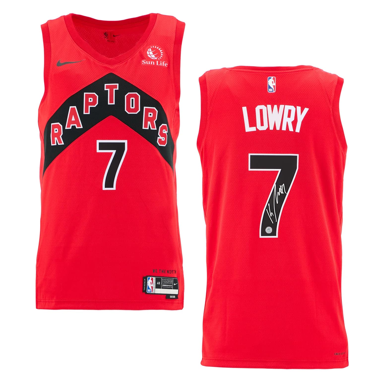Kyle Lowry Autographed Toronto Raptors Red Nike Swingman Jersey Kyle Lowry Jersey kyle-lowry-toronto-raptors-red-nike, view 3, supplier stock photo