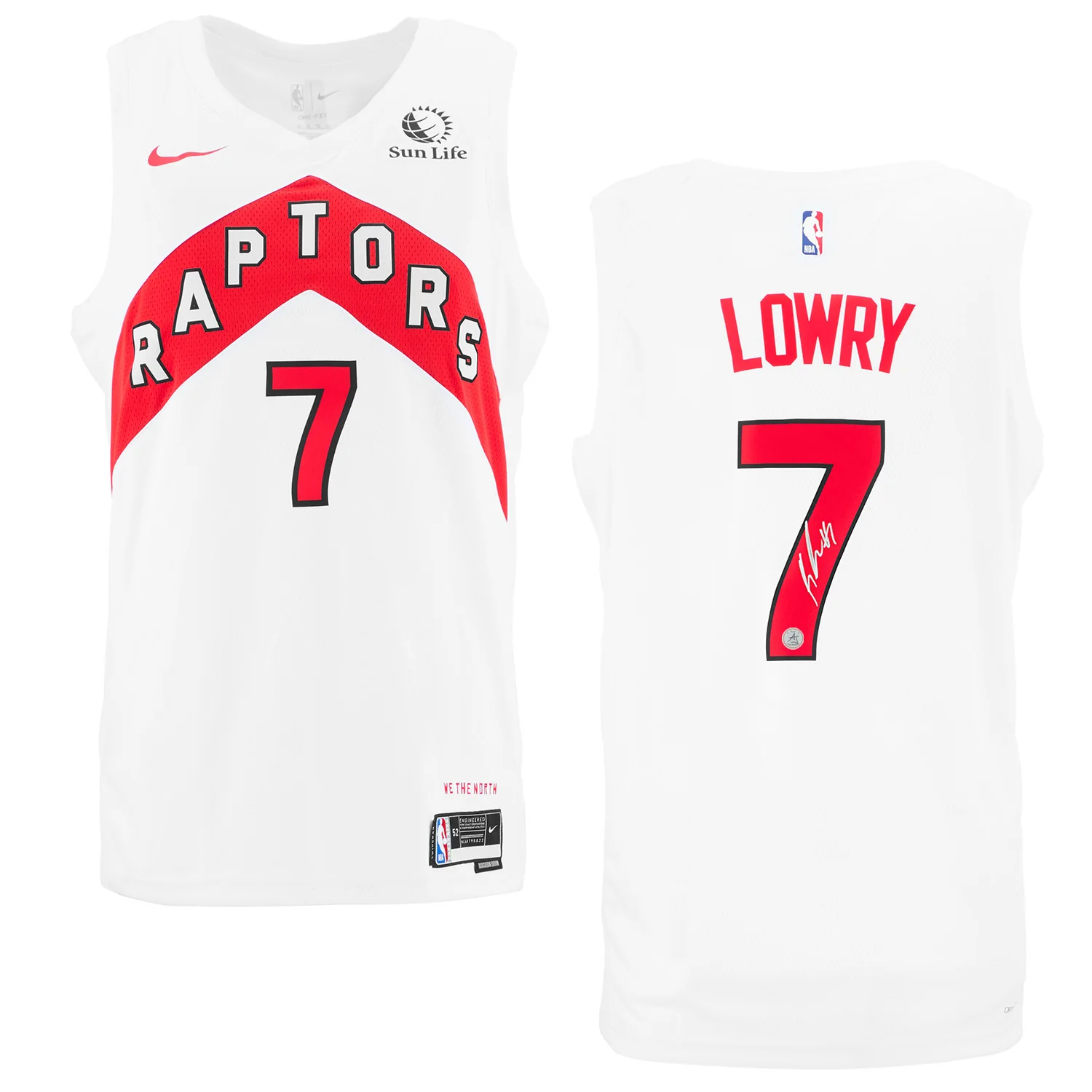 Kyle Lowry Signed Toronto Raptors White Nike Swingman Jersey Kyle Lowry Jersey kyle-lowry-toronto-raptors-white-nike, view 3, supplier stock photo