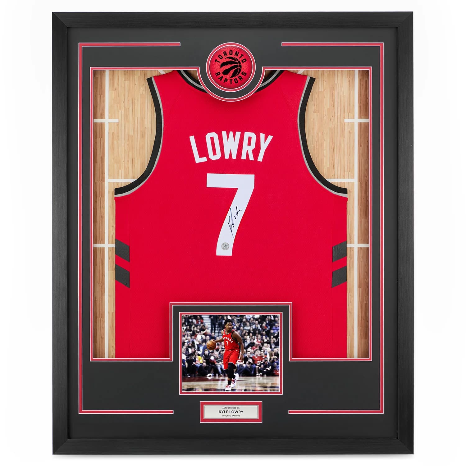 Kyle Lowry Signed Toronto Raptors Team Logo 36x44 Jersey Frame Kyle Lowry Jersey 36x44-toronto-raptors-team-logo-frame, supplier stock photo