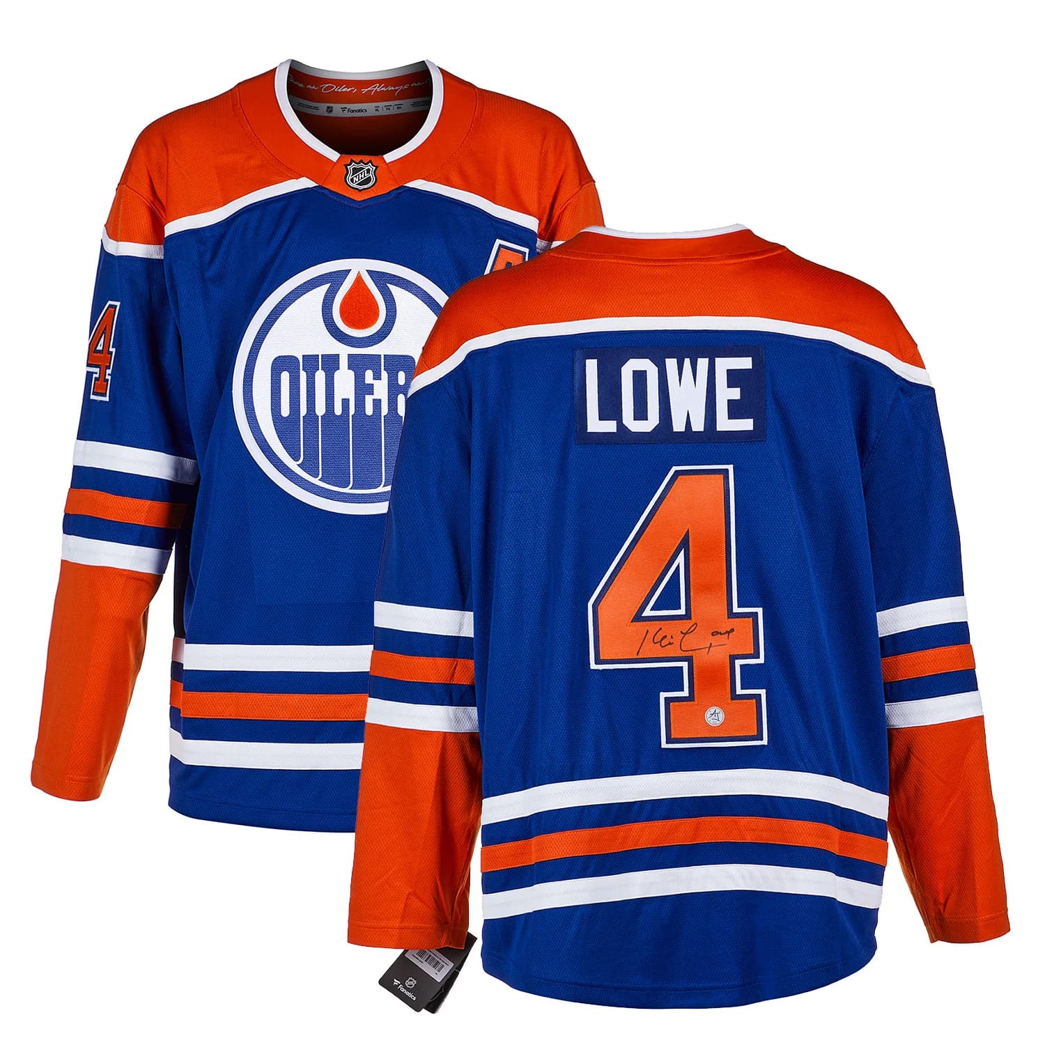 Kevin Lowe Signed Edmonton Oilers Throwback Breakaway Jersey Kevin Lowe Jersey throwback-breakaway, Edmonton Oilers, view 3, supplier stock photo