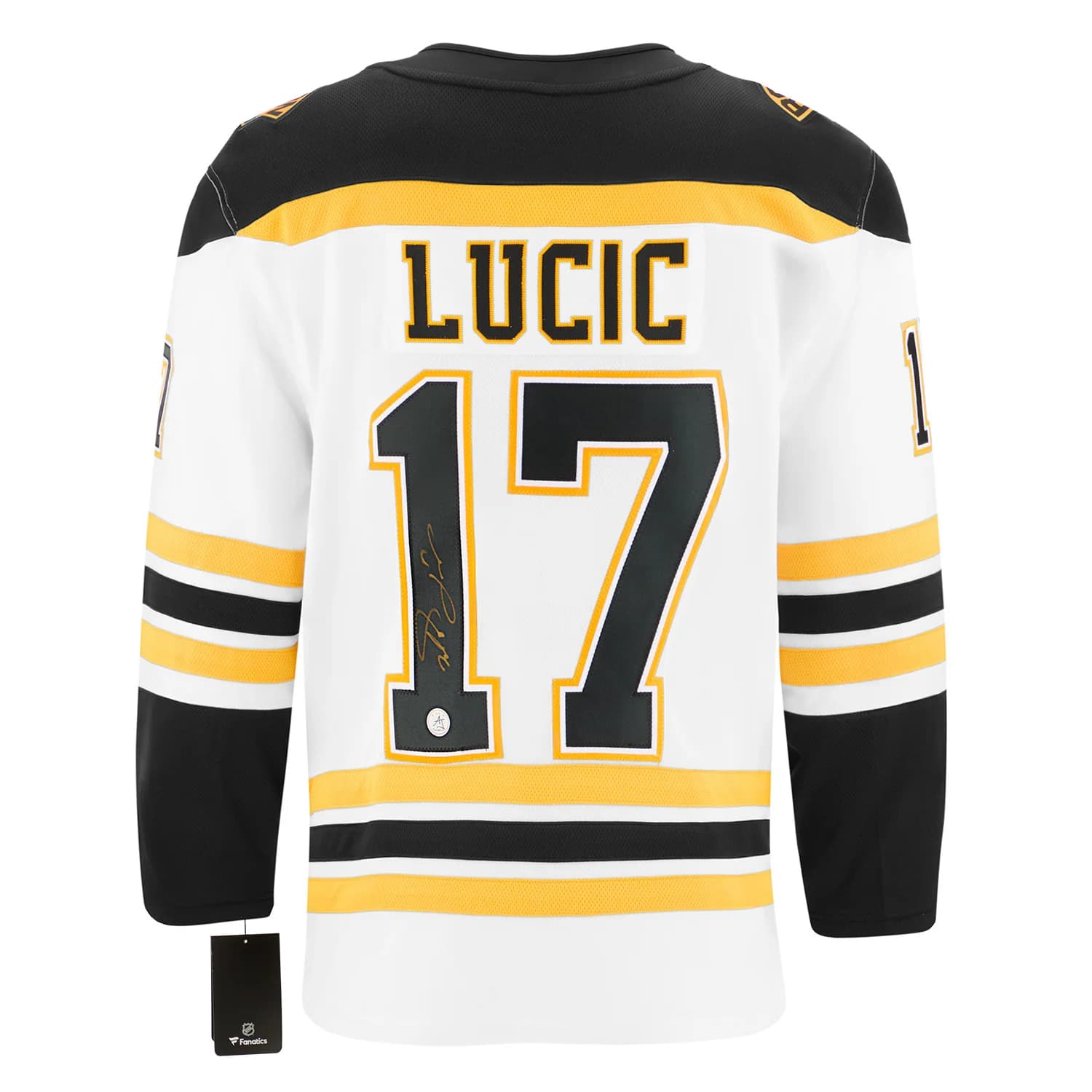 Milan Lucic Autographed Boston Bruins White Fanatics Breakaway Jersey Milan Lucic Jersey white-breakaway, Boston Bruins, supplier stock photo
