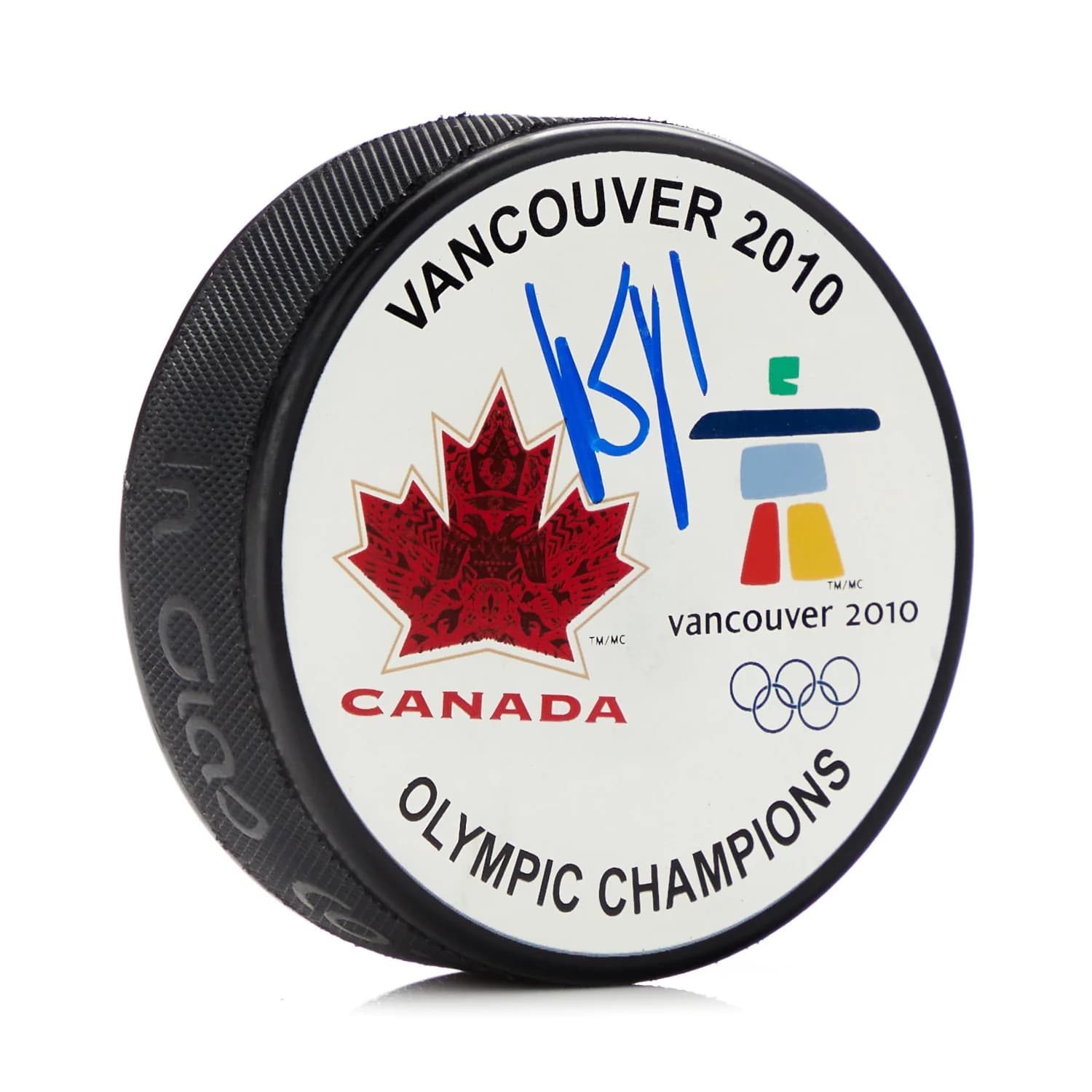 Roberto Luongo Signed Team Canada 2010 Olympic Gold Medal Hockey Puck Roberto Luongo Puck team-canada-2010-olympic-gold-medal, supplier stock photo