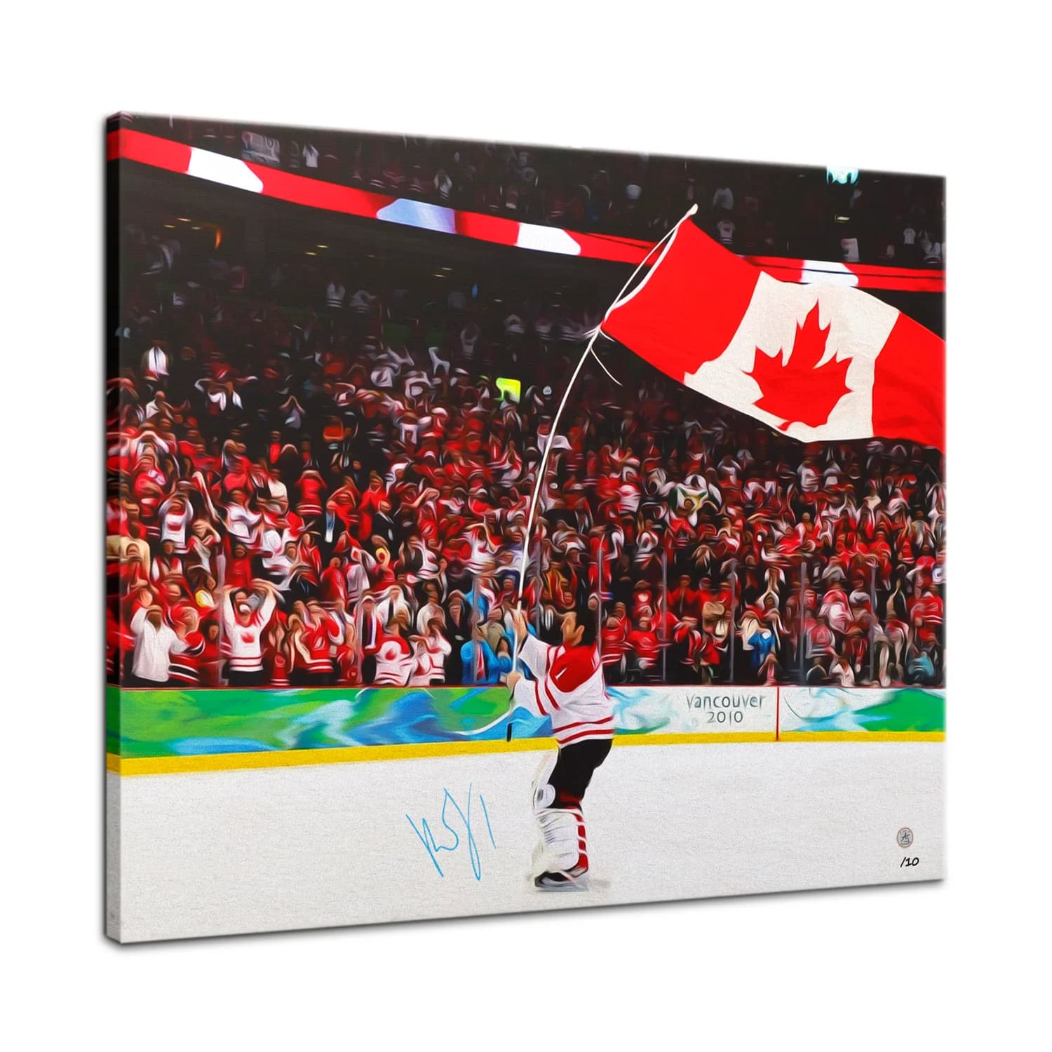 Roberto Luongo Signed Team Canada Gold Metal Celebration 26x32 Art Canvas #/10 Roberto Luongo Canvas 26x32-team-canada-gold-metal-celebration-art, supplier stock photo