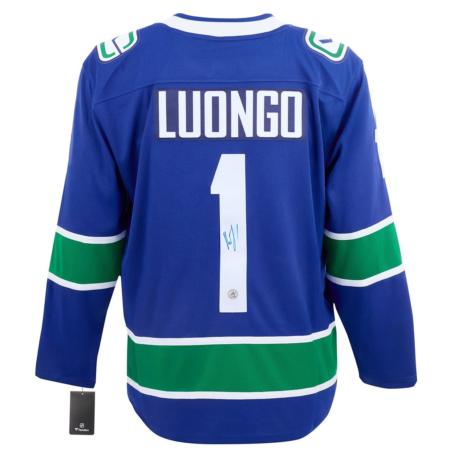 Roberto Luongo Autographed Vancouver Canucks Fanatics Breakaway Jersey Roberto Luongo Jersey breakaway, Vancouver Canucks, supplier stock photo