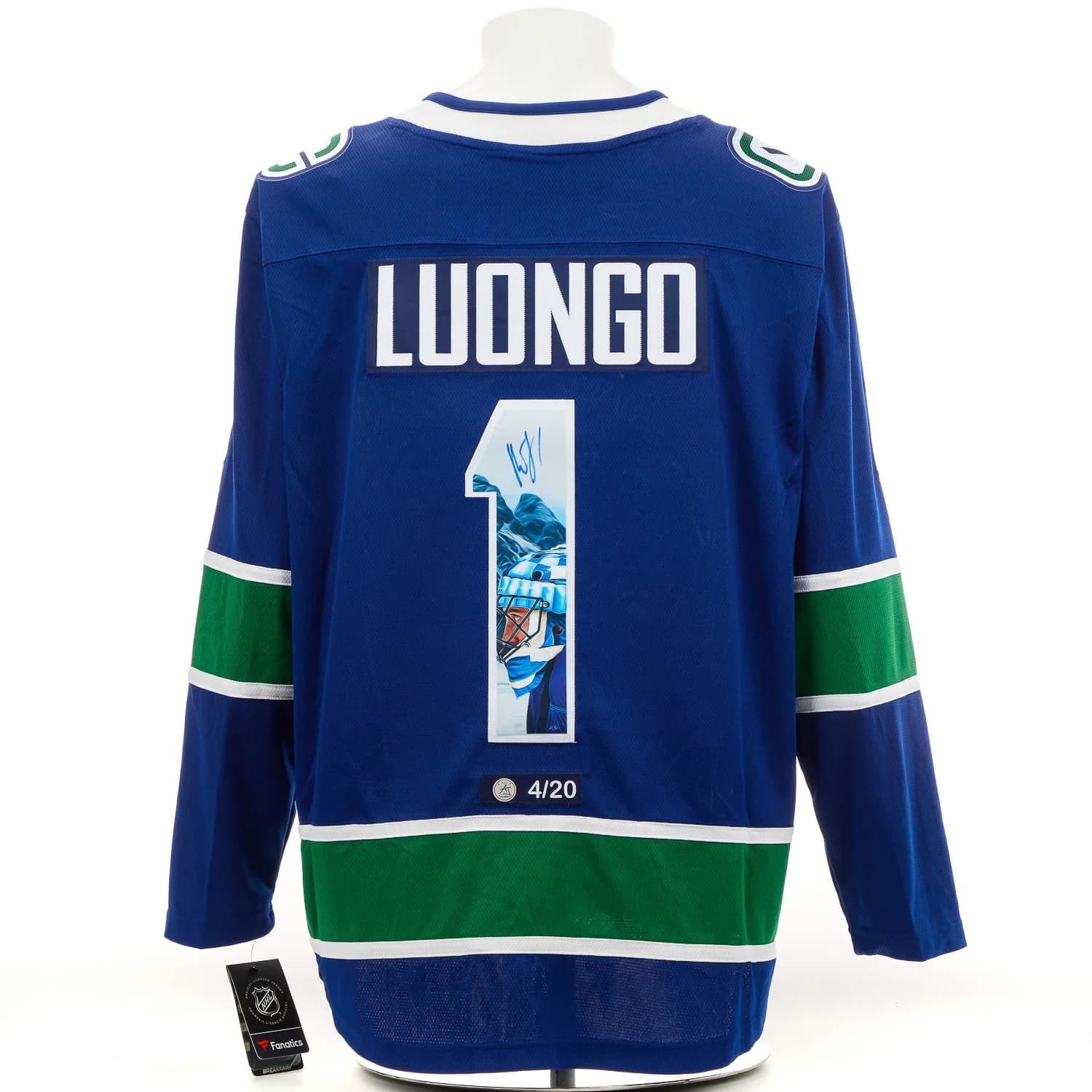 Roberto Luongo Signed Vancouver Canucks Winter Mountain Art Jersey #4/20 Roberto Luongo Jersey roberto-luongo-vancouver-canucks-winter, Vancouver Canucks, supplier stock photo