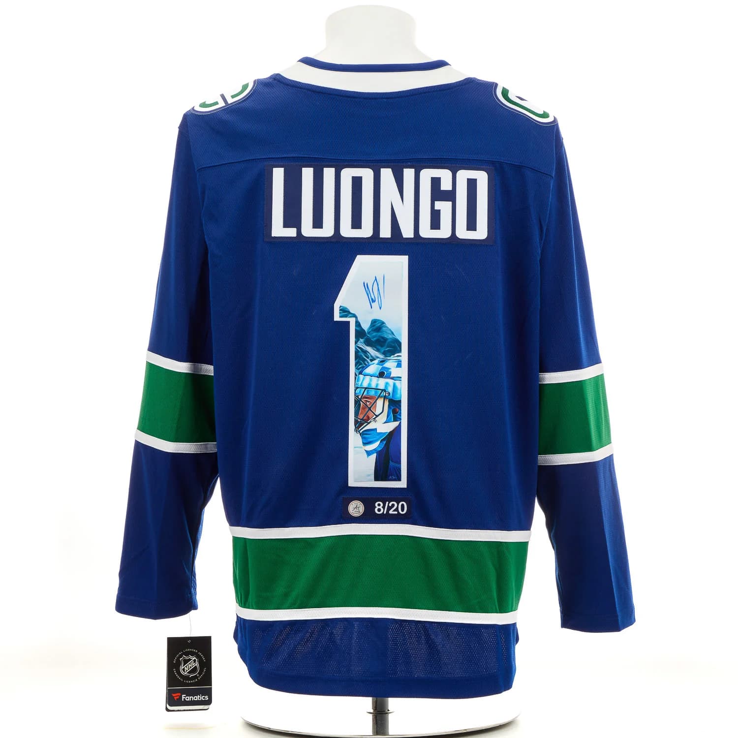 Roberto Luongo Signed Vancouver Canucks Winter Mountain Art Jersey #8/20 Roberto Luongo Jersey roberto-luongo-vancouver-canucks-winter, Vancouver Canucks, supplier stock photo