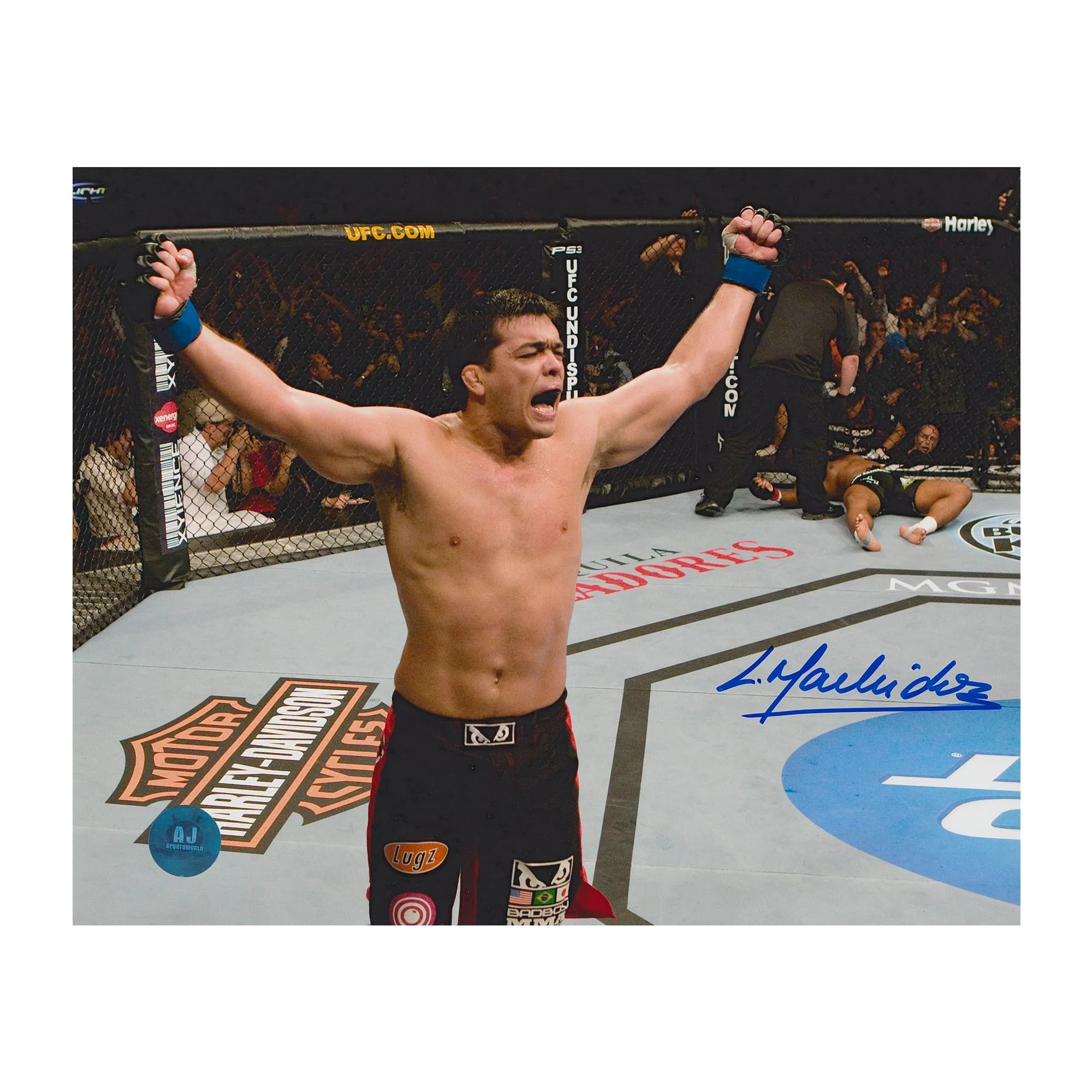 Lyoto Machida Autographed UFC Celebration 8x10 Photo Lyoto Machida Photo 8x10-ufc-celebration, supplier stock photo