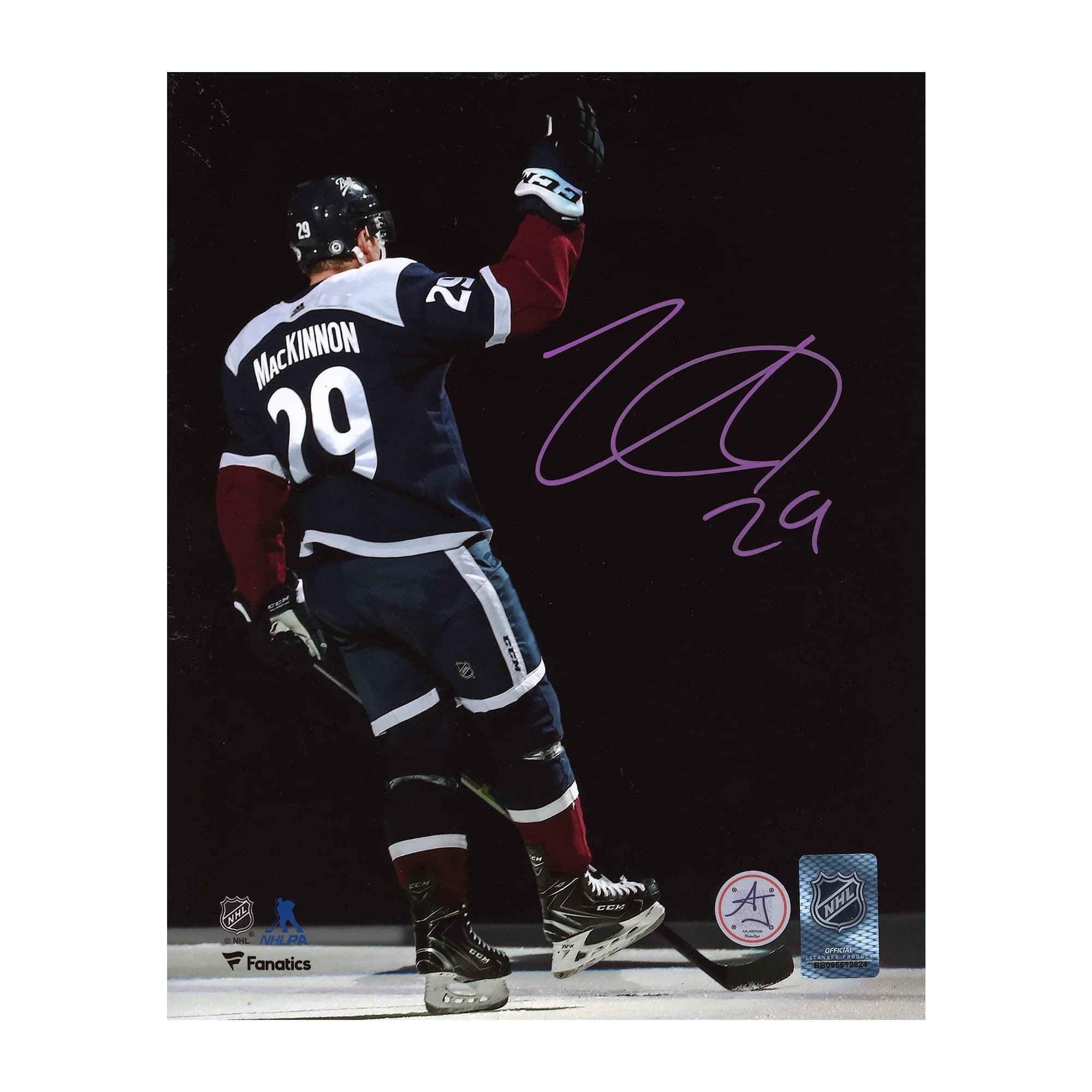 Nathan Mackinnon Signed Colorado Avalanche Salute 8x10 Photo Nathan MacKinnon Photo 8x10-salute, Colorado Avalanche, supplier stock photo
