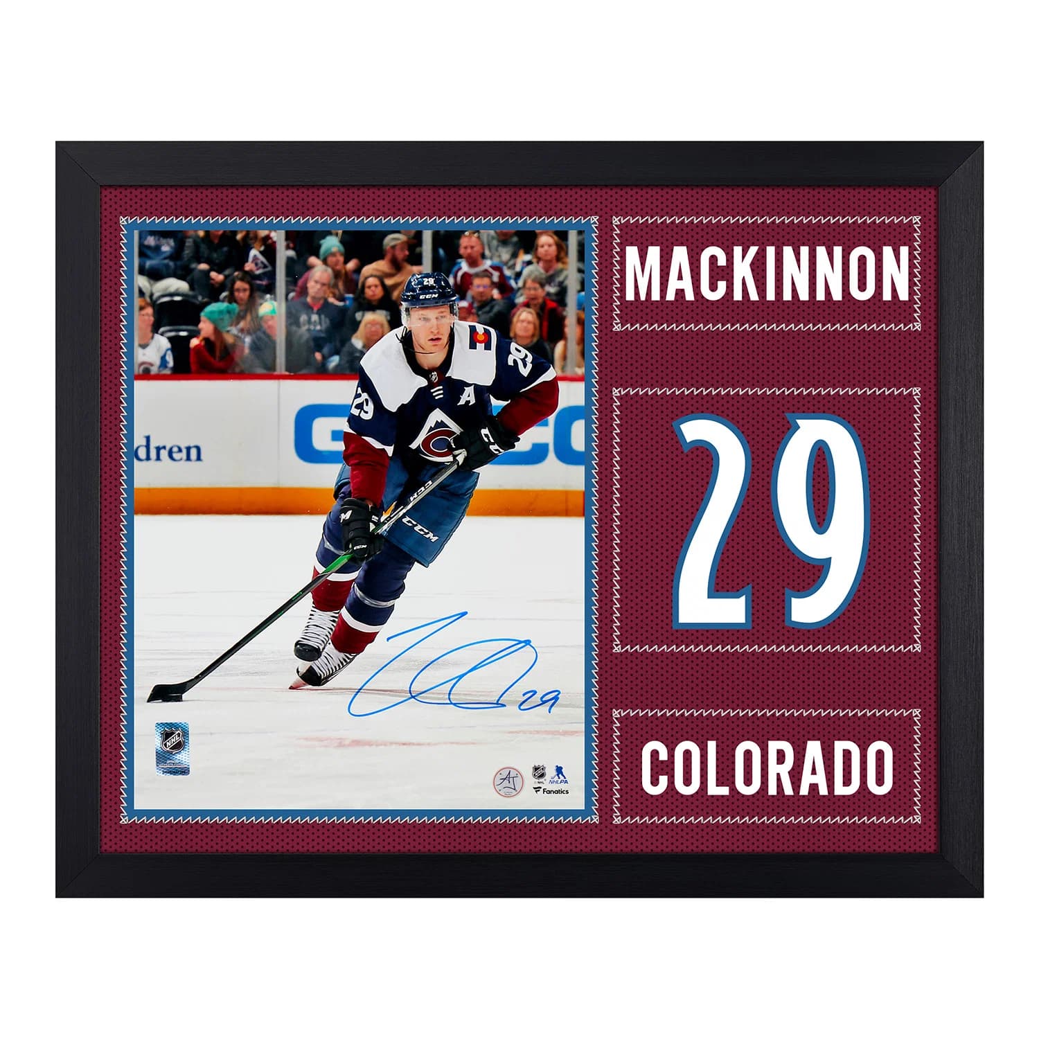 Nathan MacKinnon Autographed Colorado Avalanche Uniform Graphic 19x23 Frame Nathan MacKinnon Jersey 19x23-nathan-mackinnon-colorado-avalanche, Colorado Avalanche, supplier stock photo