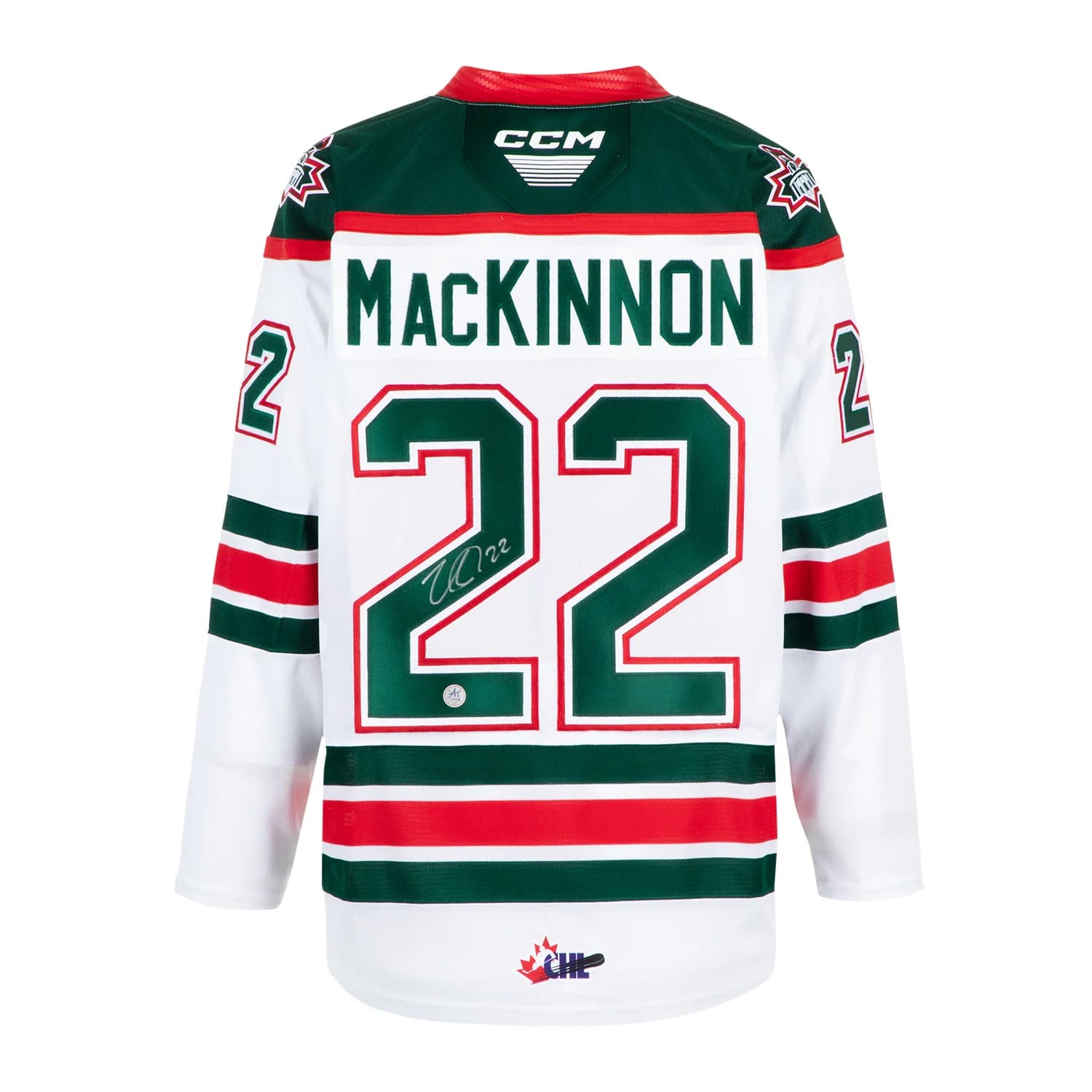 Nathan Mackinnon Autographed Halifax Mooseheads White CCM CHL Jersey Nathan MacKinnon Jersey halifax-mooseheads-white-ccm-chl, supplier stock photo