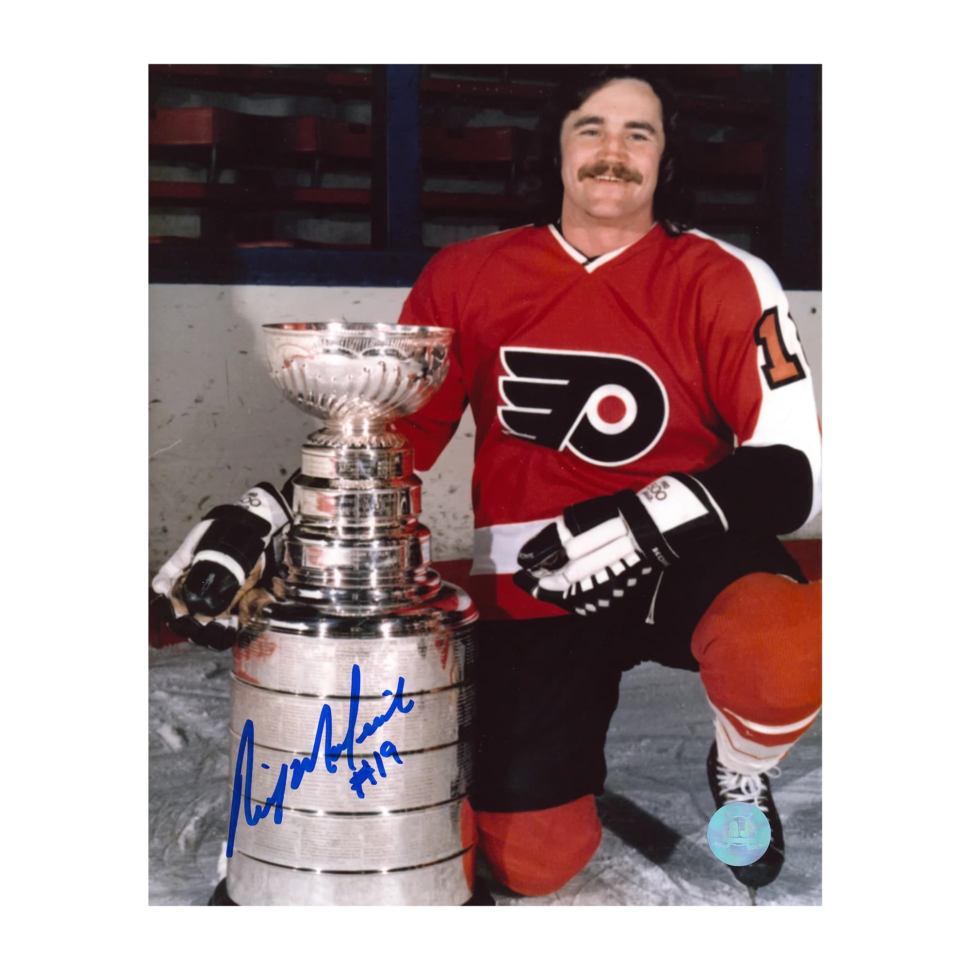 Rick MacLeish Autographed Philadelphia Flyers Stanley Cup 8x10 Photo Rick MacLeish Photo 8x10-stanley-cup, Philadelphia Flyers, supplier stock photo