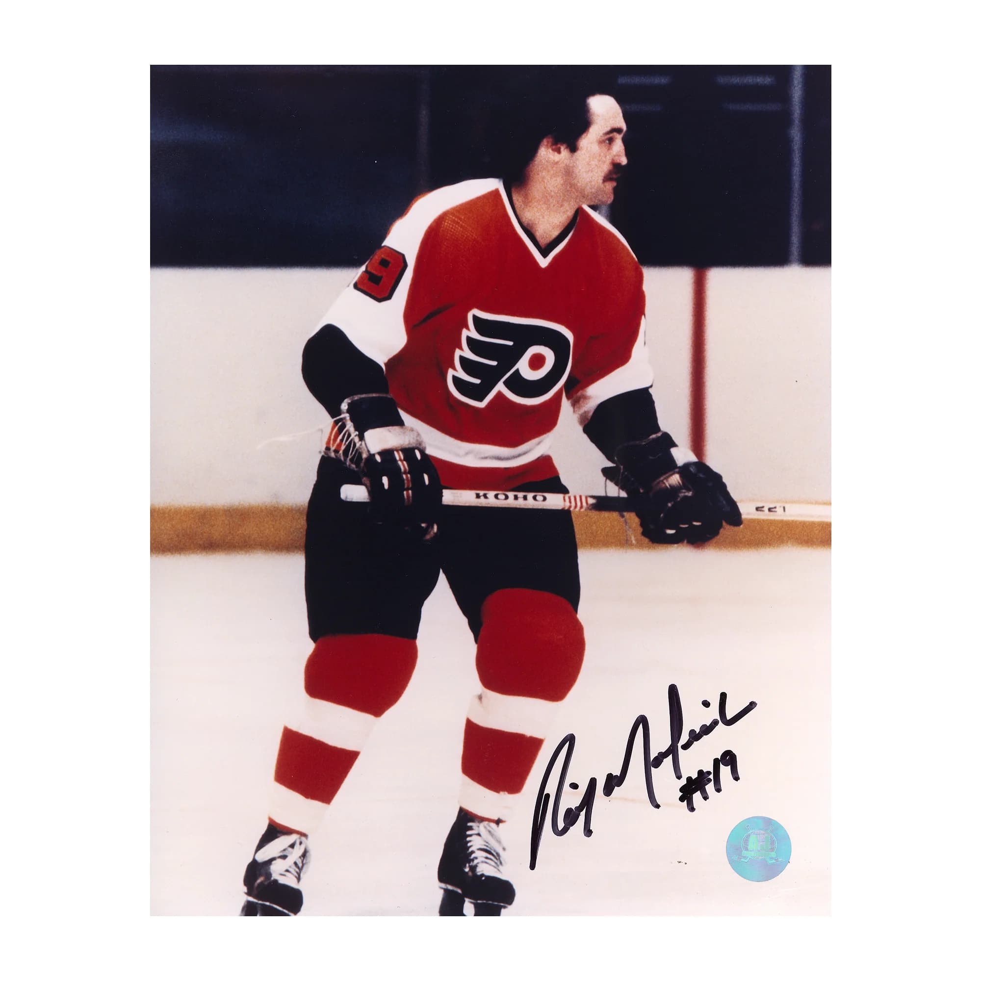 Rick MacLeish Autographed Philadelphia Flyers Game Action 8x10 Photo Rick MacLeish Photo 8x10-game-action, Philadelphia Flyers, supplier stock photo