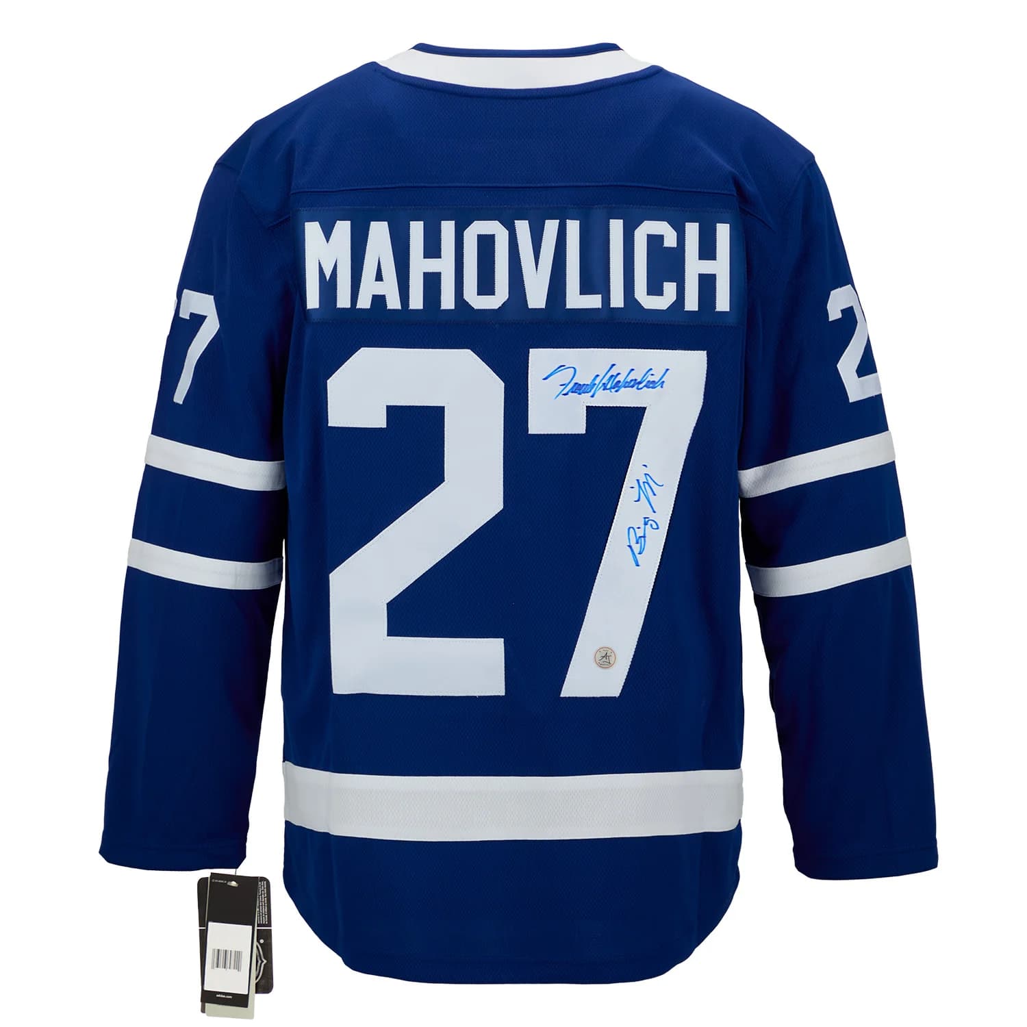 Frank Mahovlich Signed Toronto Maple Leafs Fanatics Breakaway Jersey with Big M Frank Mahovlich Jersey breakaway-big, Toronto Maple Leafs, supplier stock photo